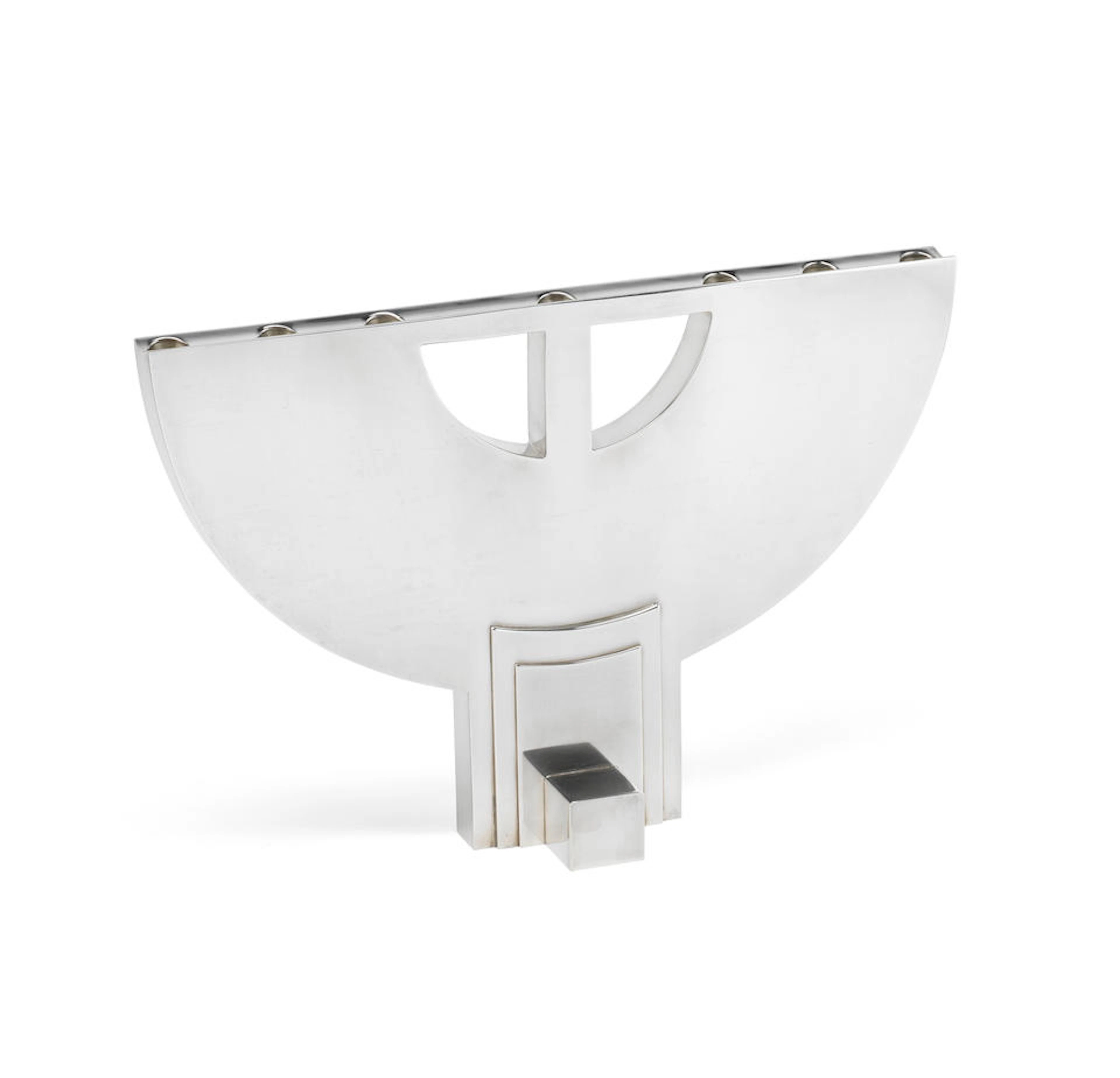 An Italian silver menorah / candelabrum Cleto Munari