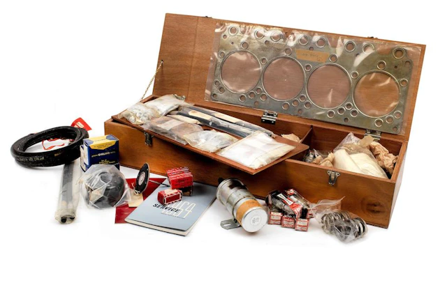 A wooden-cased No.16 'Overseas Touring Spares Kit' for Rolls-Royce and Bentley