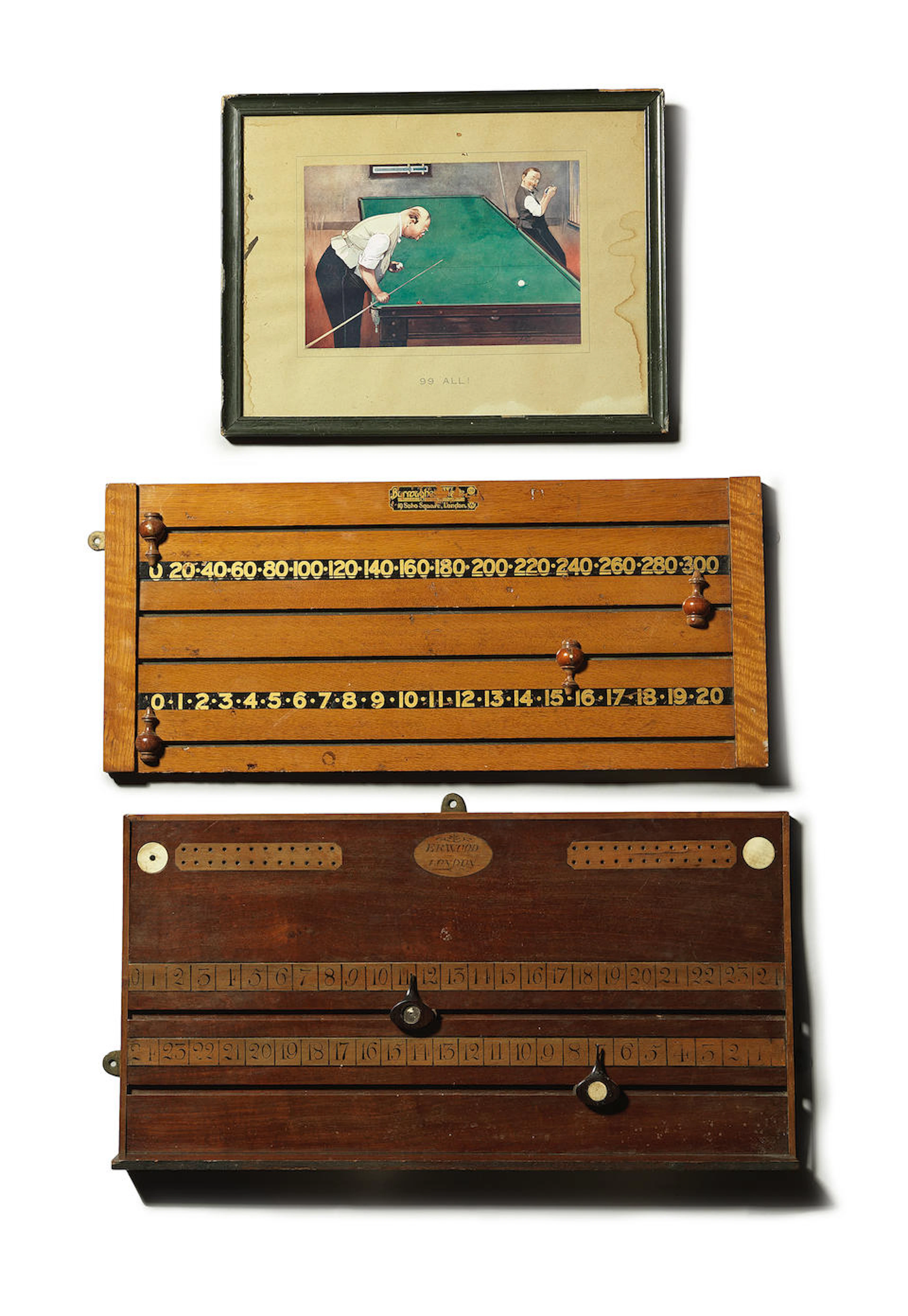 A collection of Billiard accessories