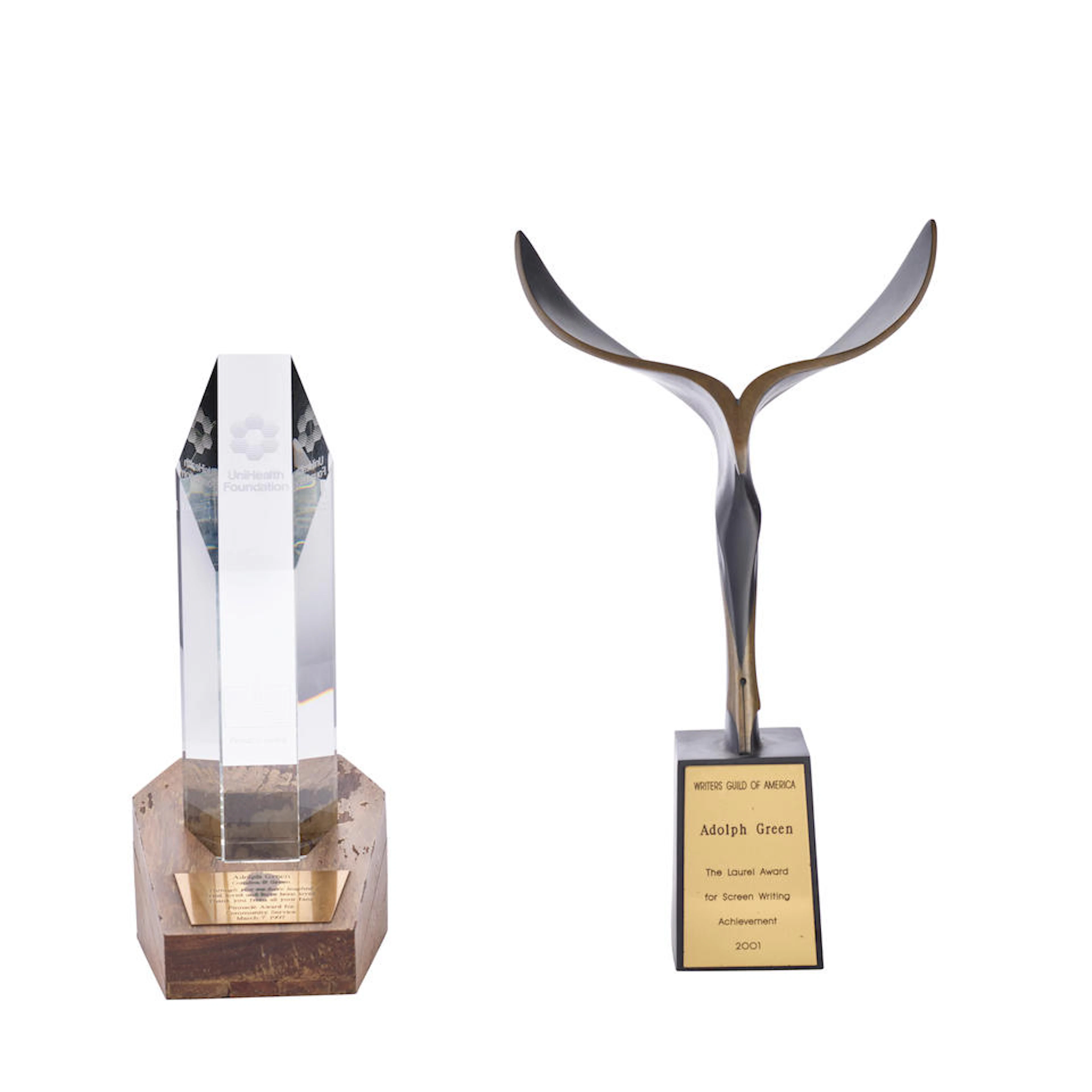 A group of awards presented to Adolph Green