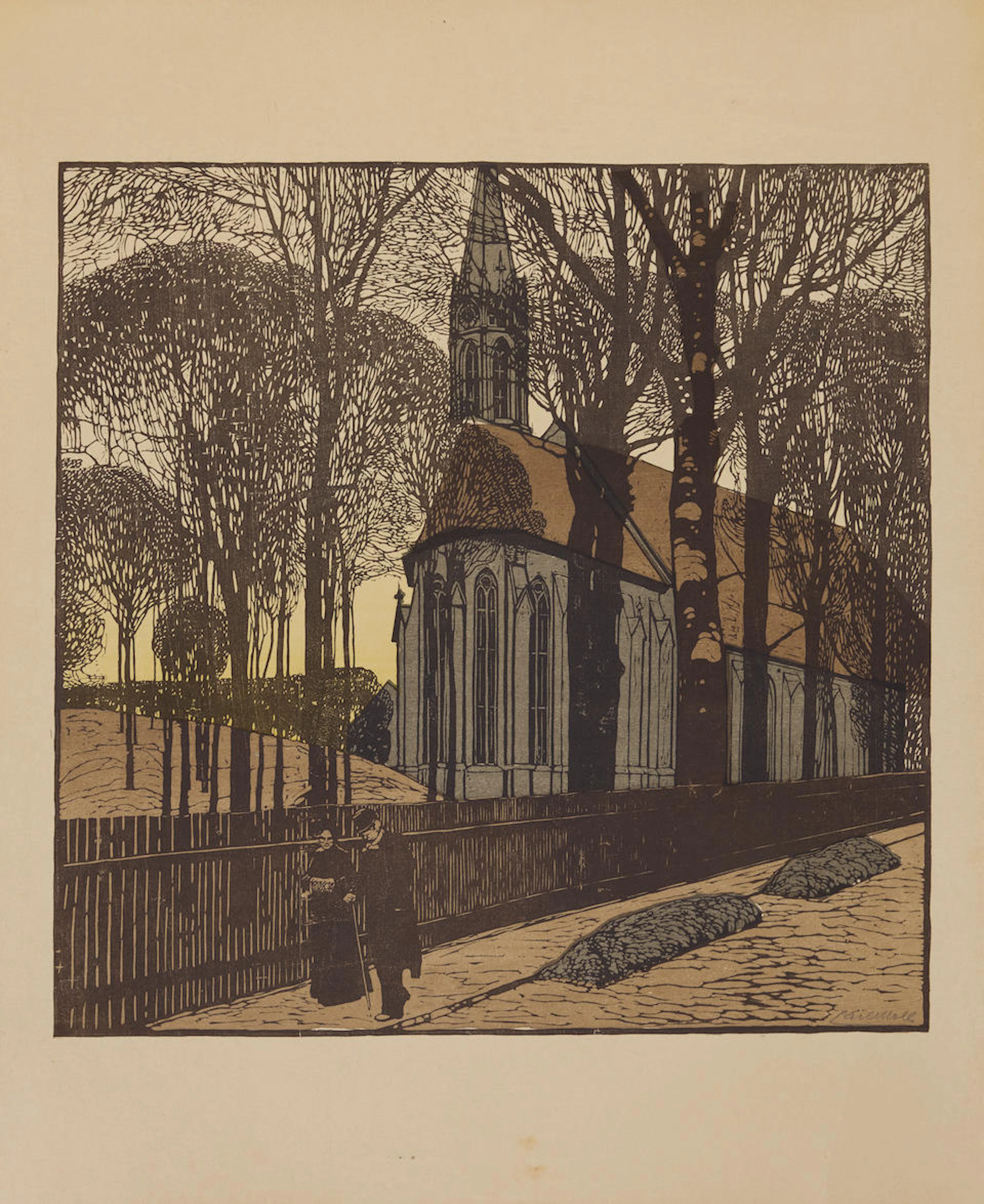 Carl Moll (1861-1945); Das Haus der Therese Krones; Kirche St
