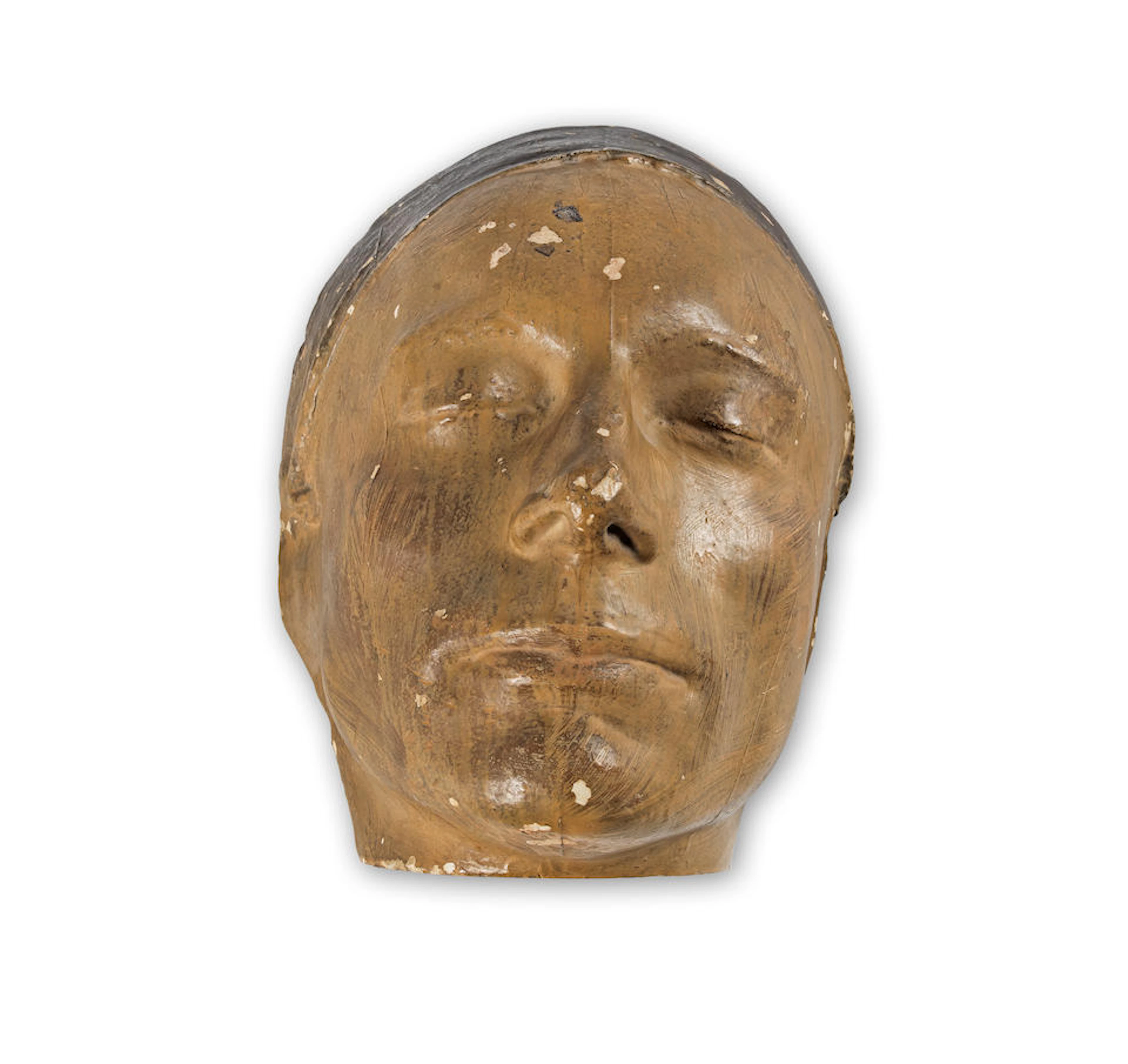 A PLASTER LIFE MASK OF JOHN KEATS (1795-1821) Probably cast by Brucciani