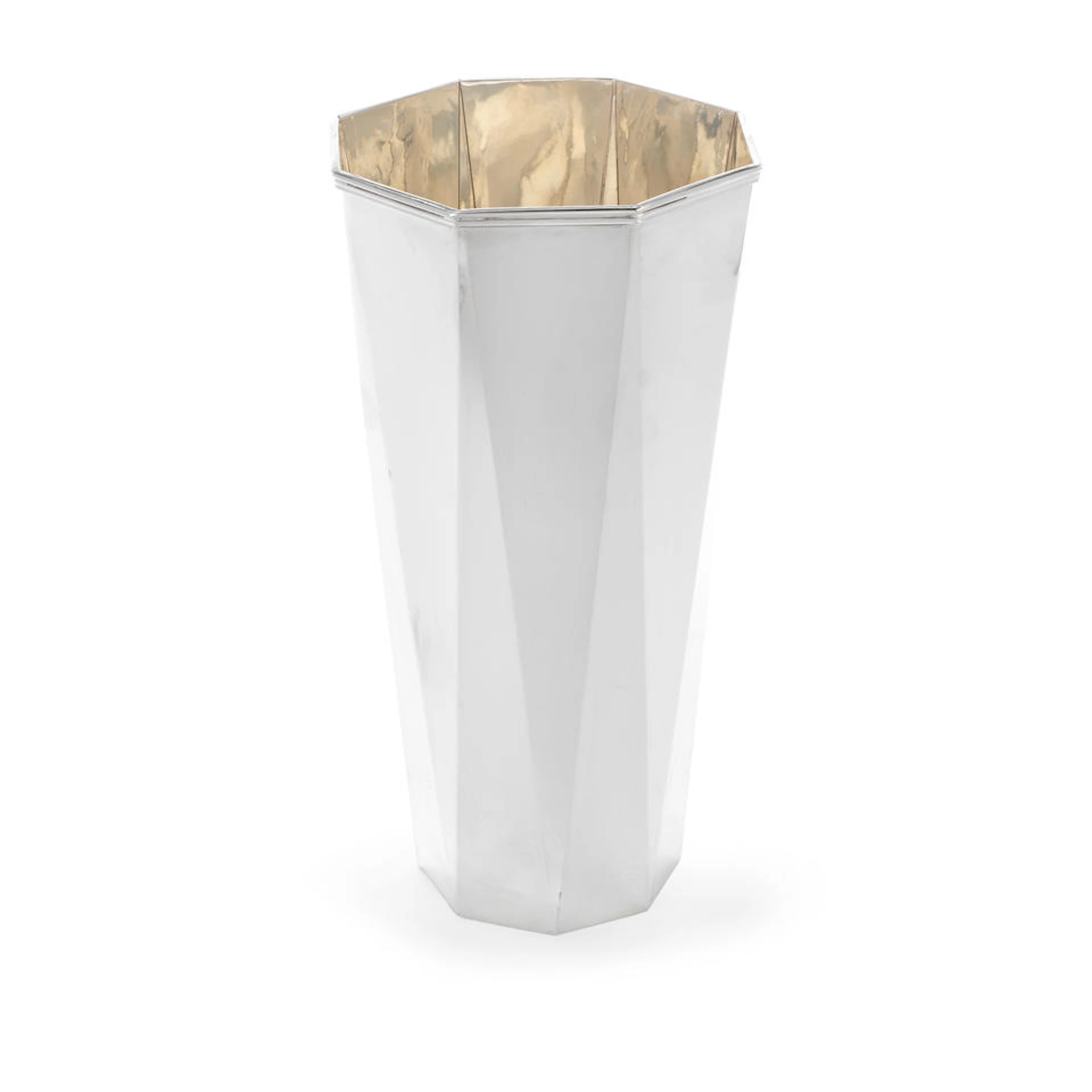 An Italian silver vase Bellotto, post 1968 marks for Padova / Padua, stamped 925
