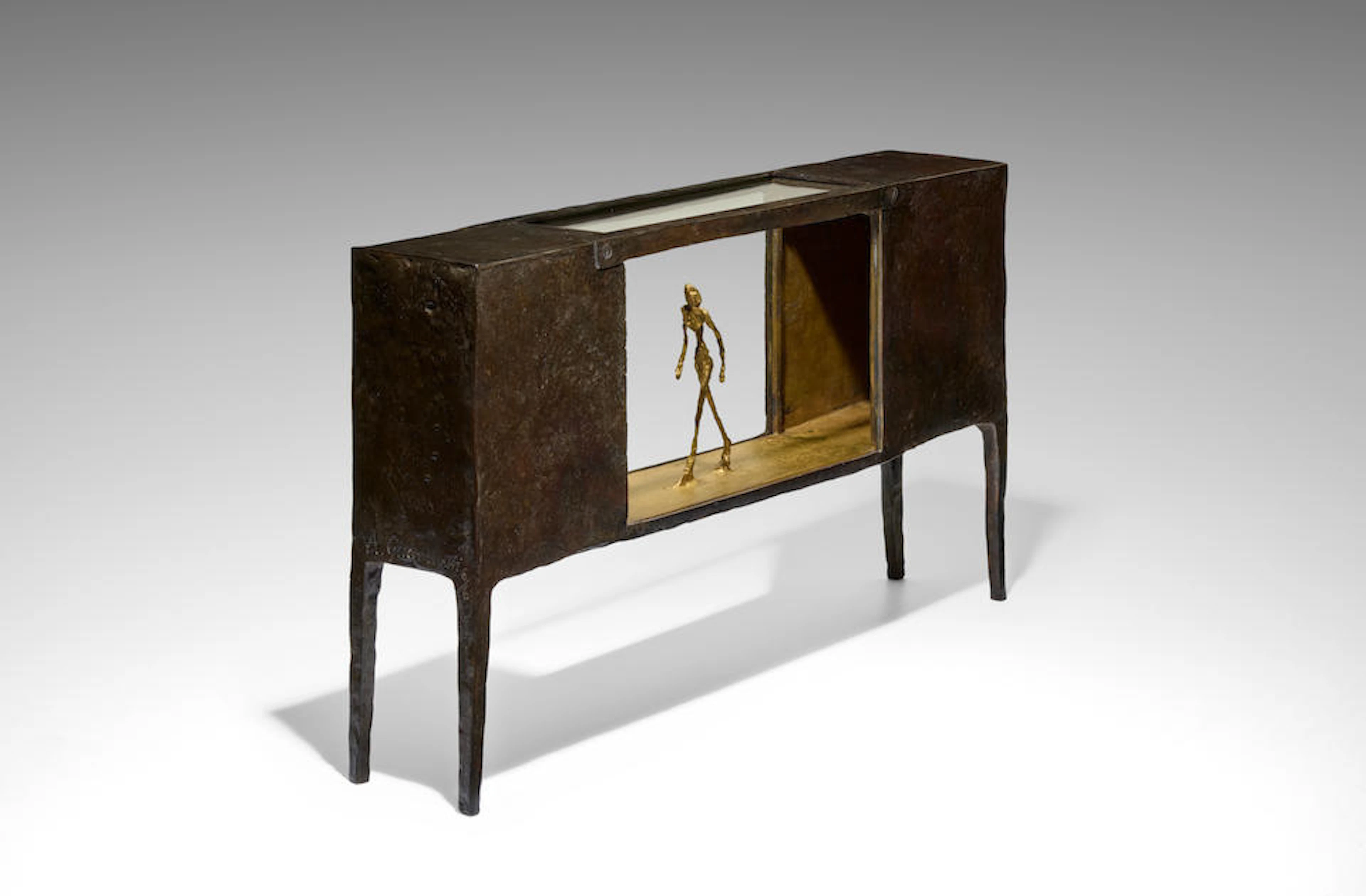 ALBERTO GIACOMETTI (1901-1966) Figurine entre deux...