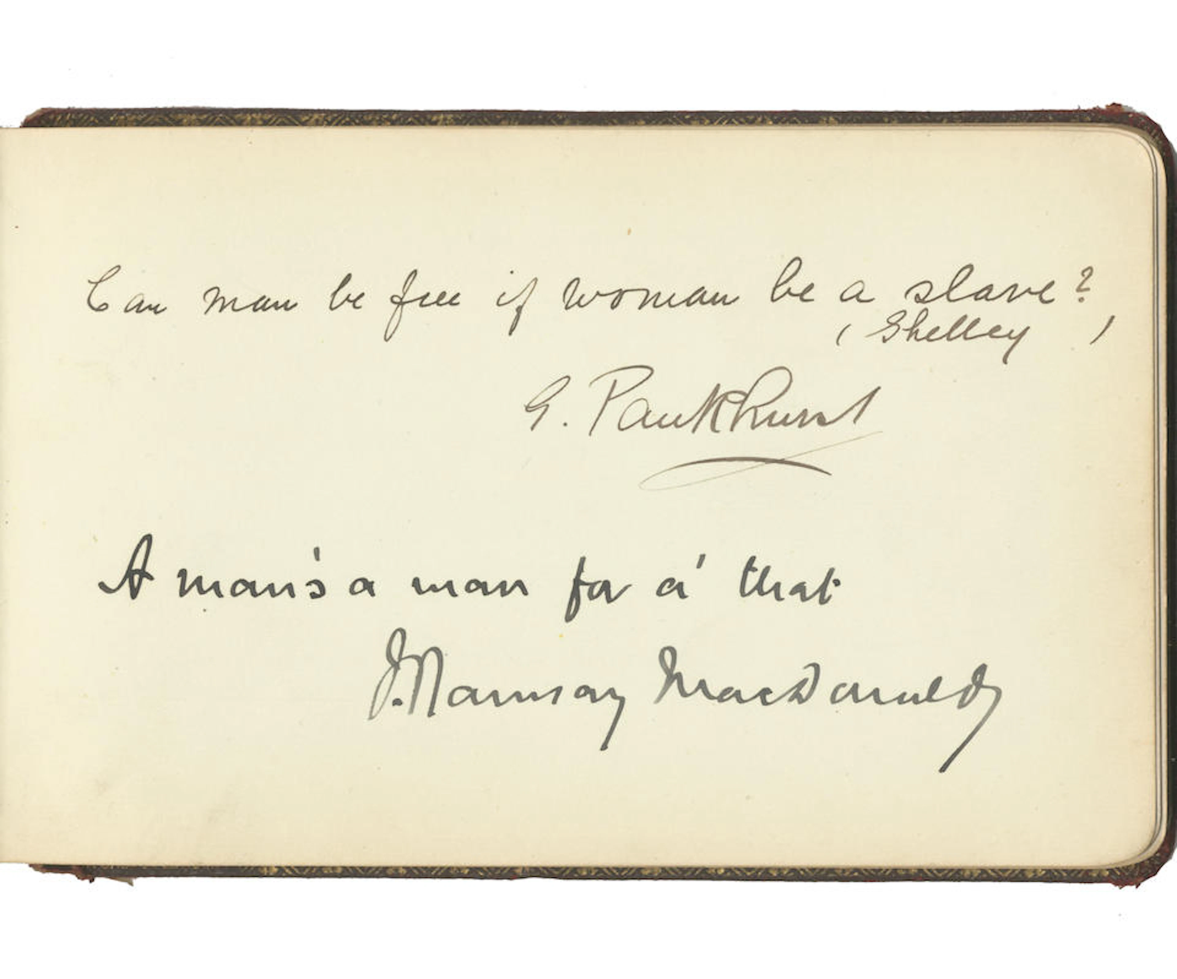 PANKHURST (EMMELINE) Autograph album containing the...