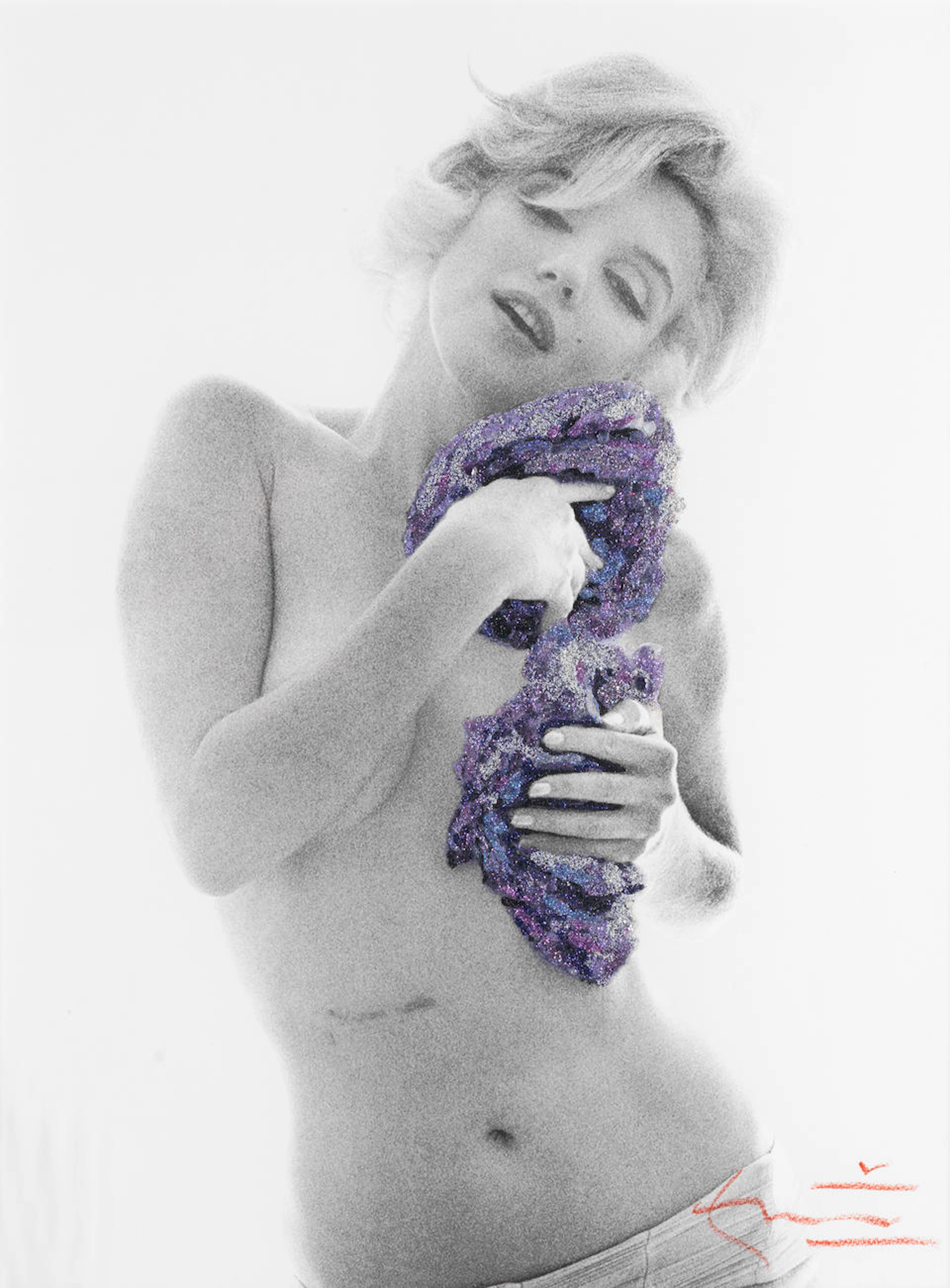 Bert Stern (American, 1930-2013): Marilyn with Lavender Roses, 2013,