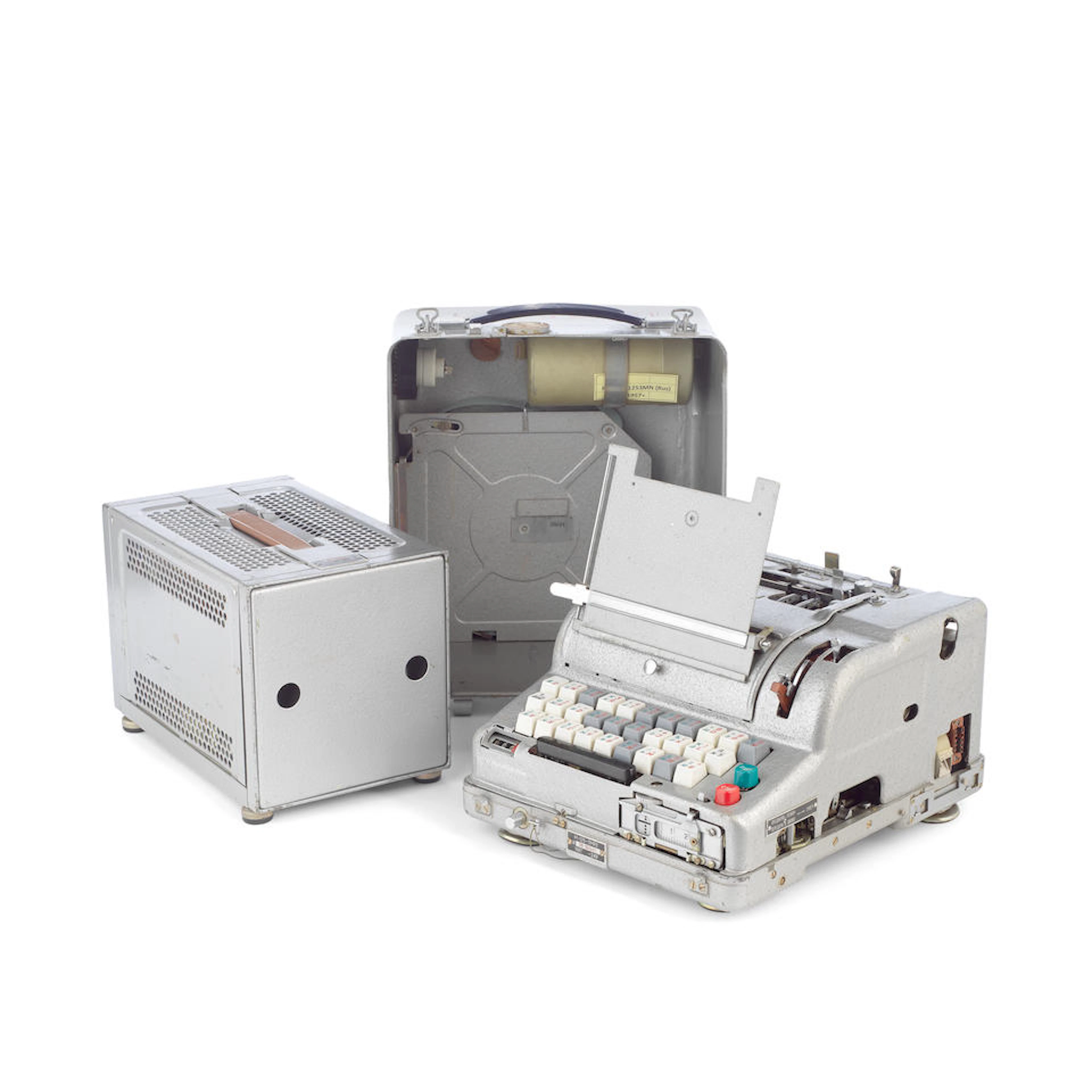 A FALKA M-125-3MN ROTOR-BASED CIPHER MACHINE WITH POWER SUPPLY, RUSSIAN, 1960'S,