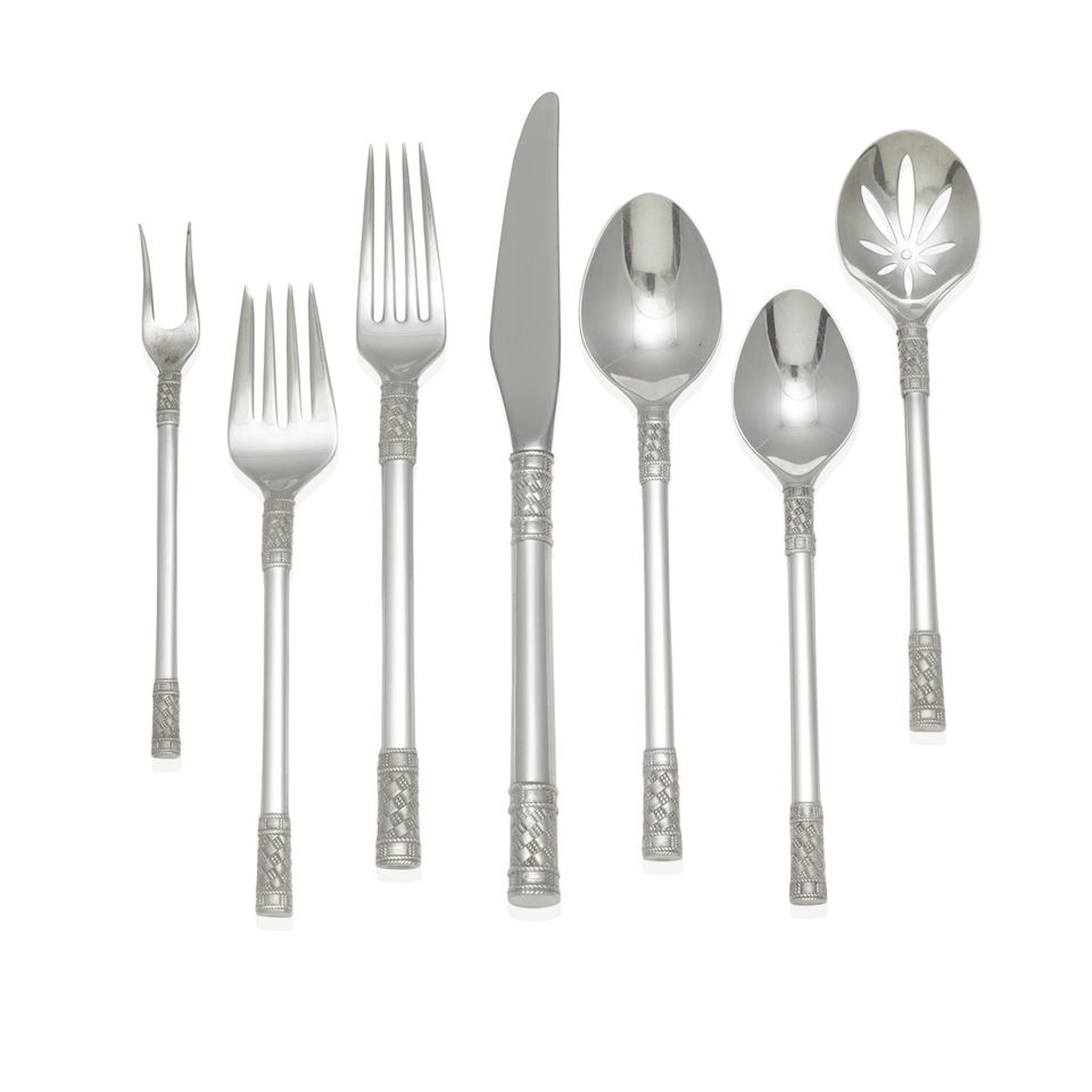 AN AMERICAN STERLING SILVER FLATWARE SERVICE FOR EIGHT by Wallace Silversmiths