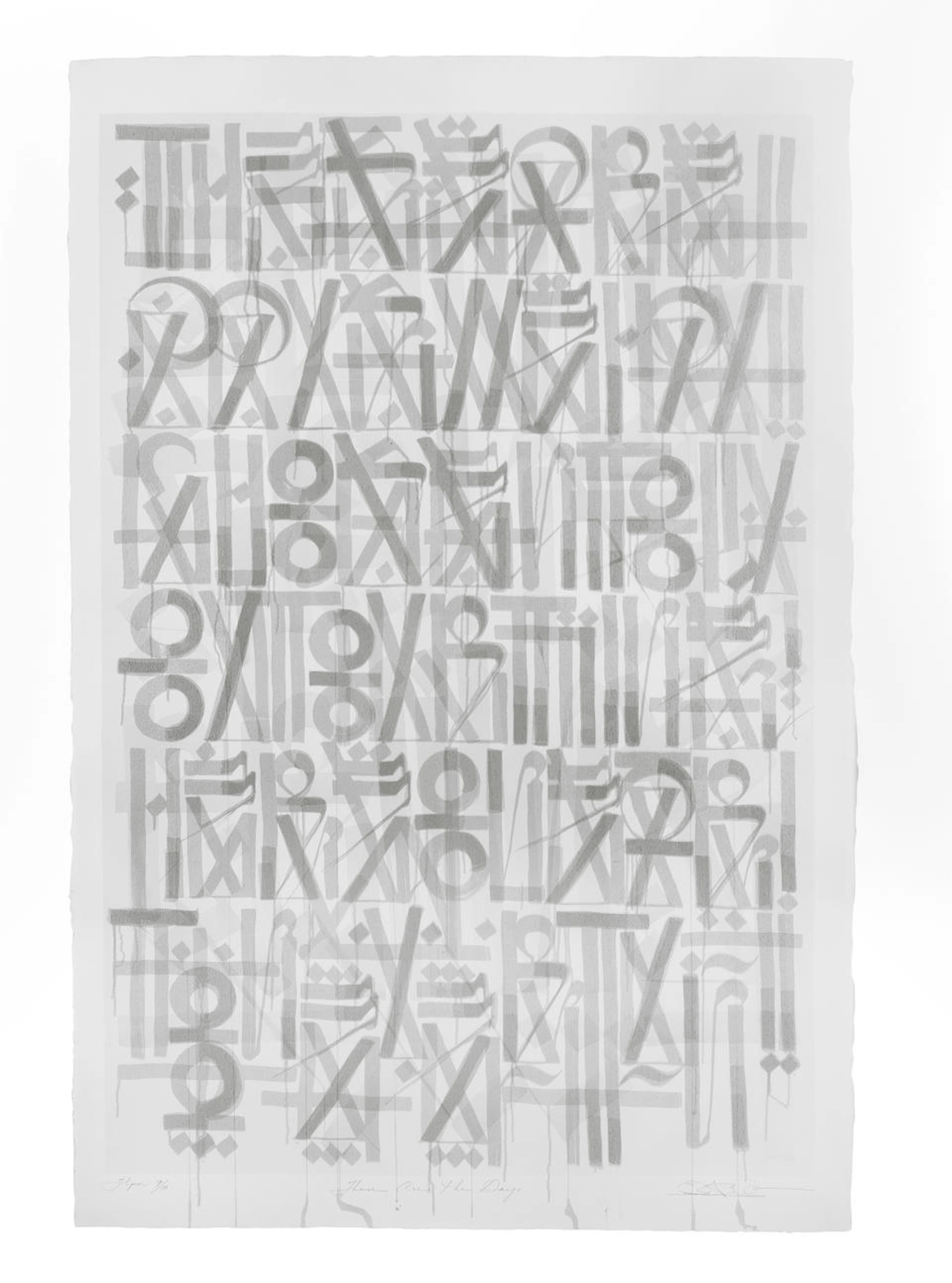 Retna (born 1979) These are the Days Screenprint in colours