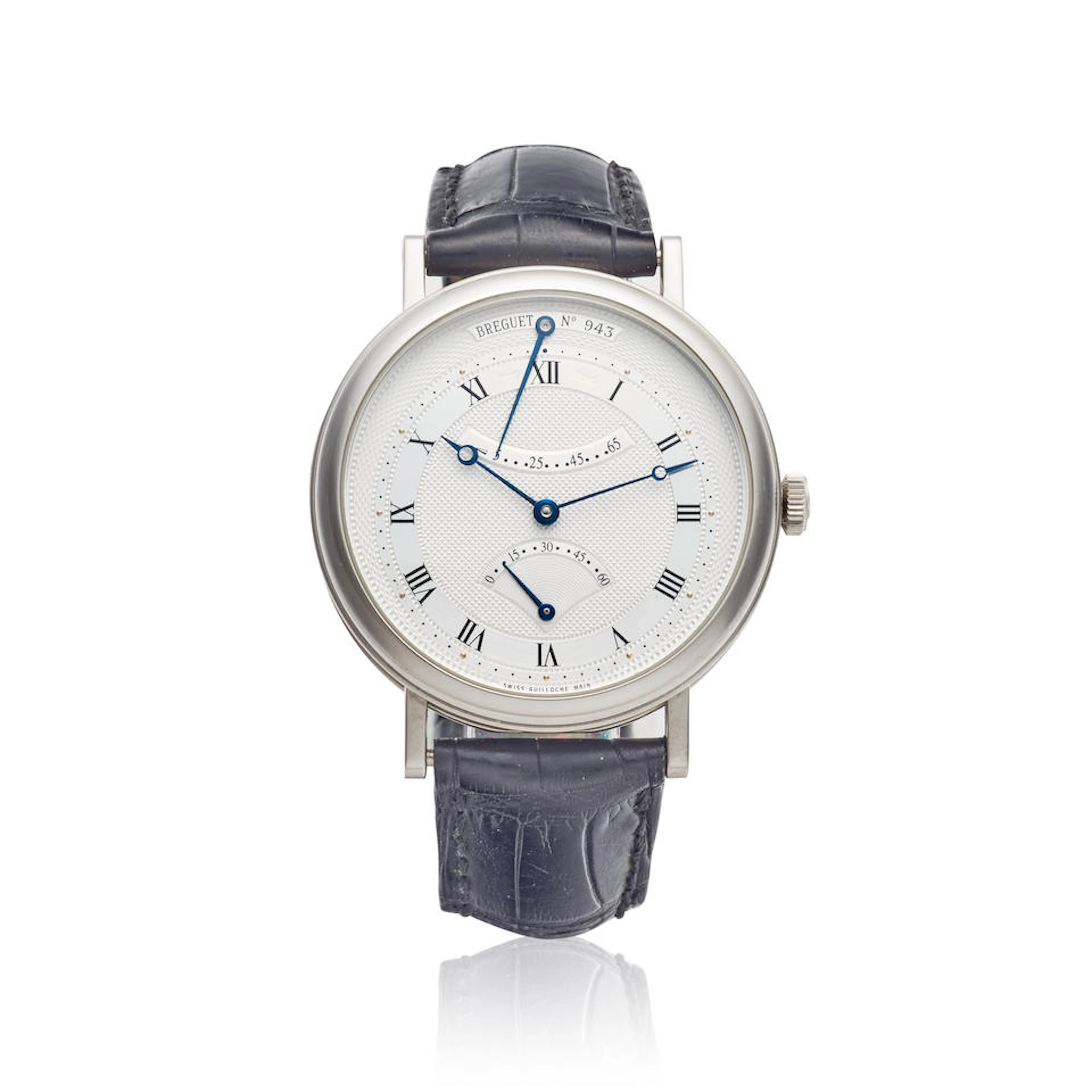 BREGUET. A FINE 18K WHITE GOLD AUTOMATIC WRISTWATCH Classique