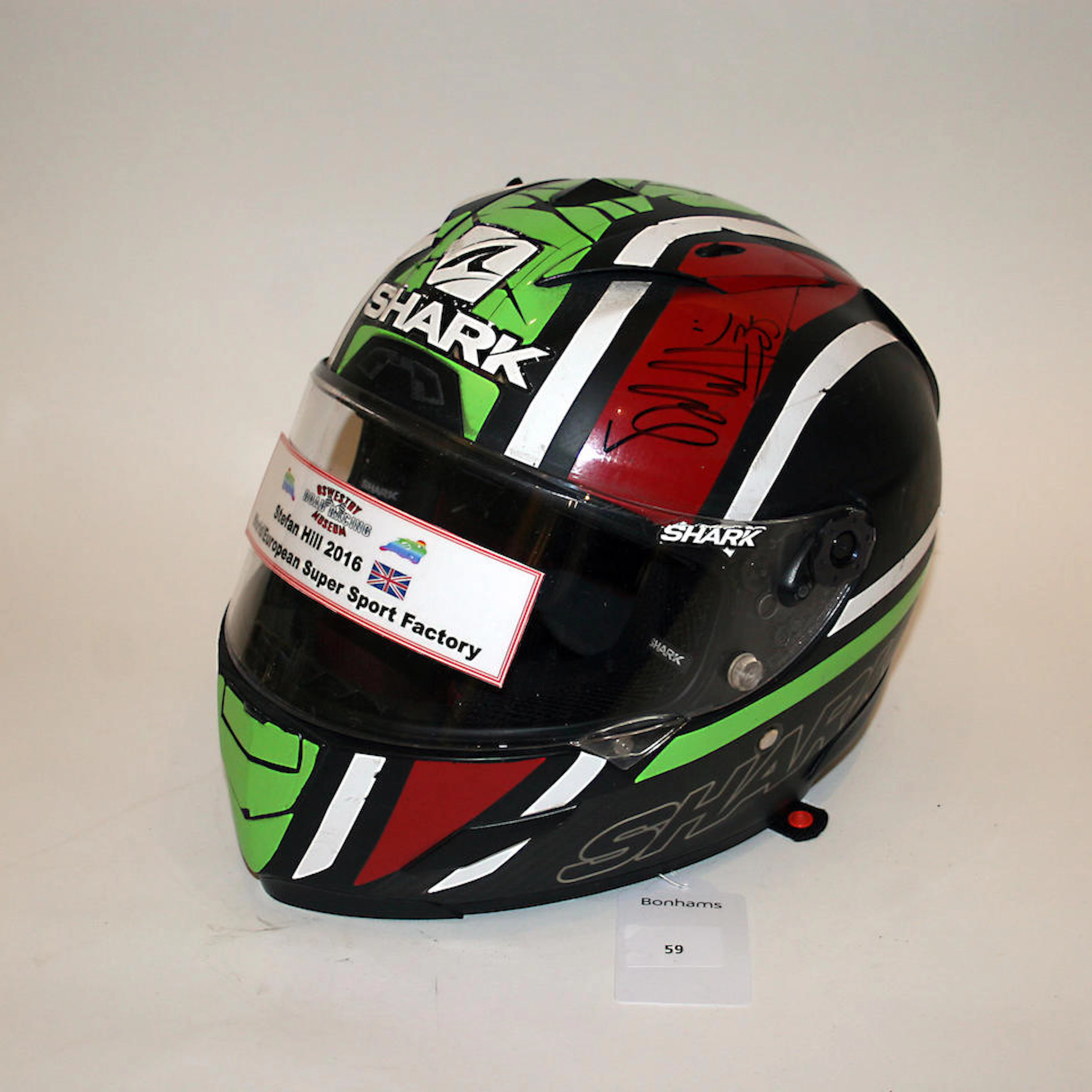 Sefan Hill: A signed full-face helmet by Shark, 2016 ((2))