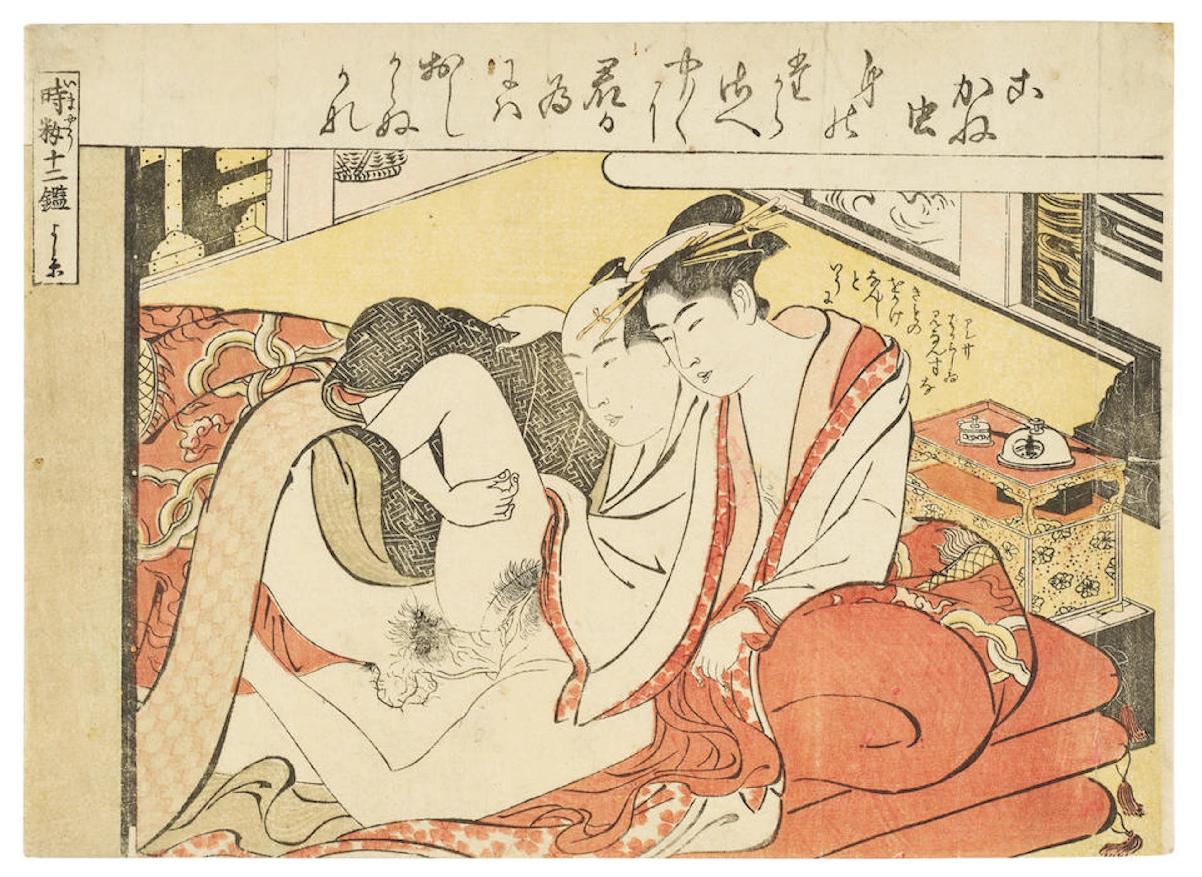 TORII KIYONAGA (1752-1815) Two chuban yoko-e prints and...