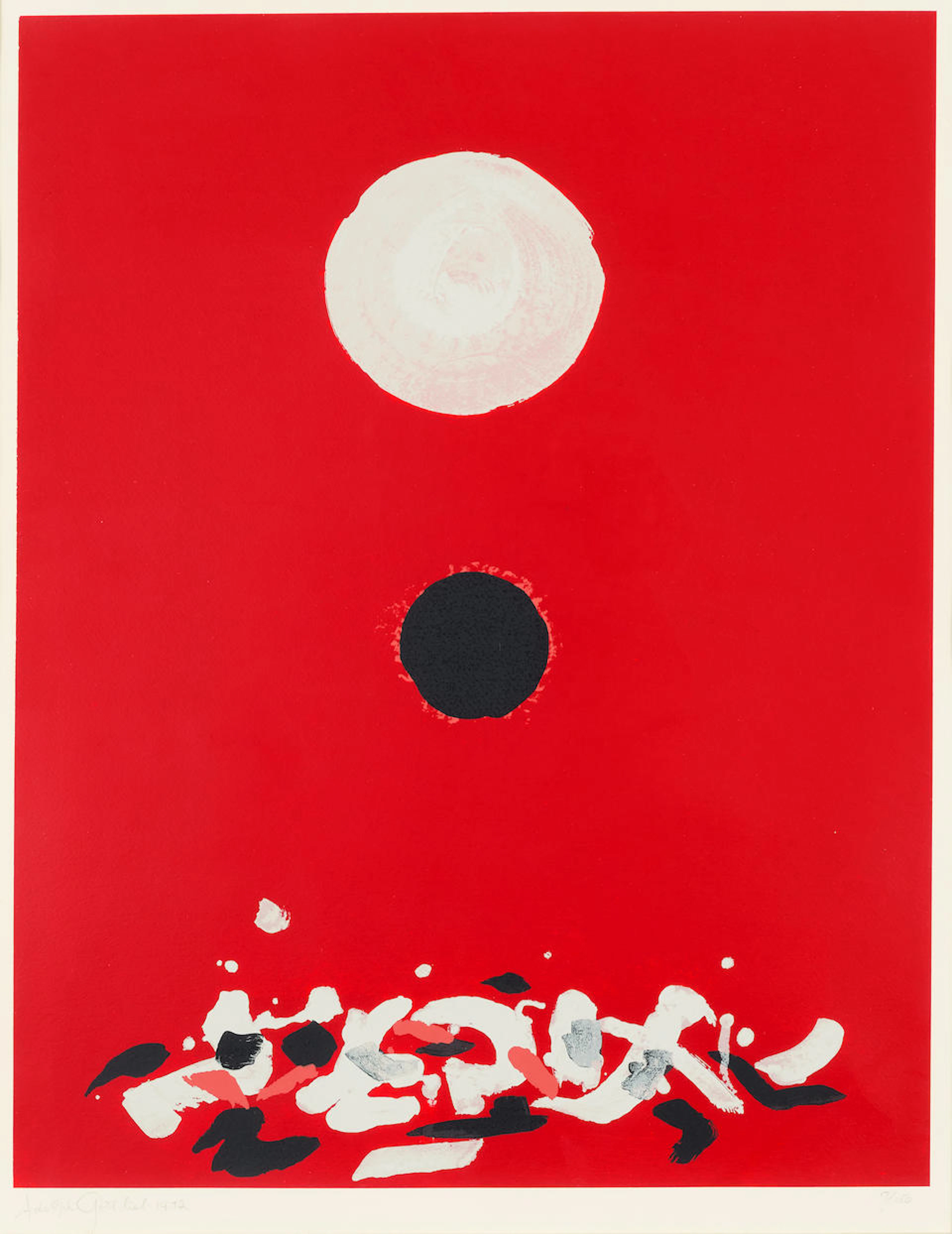 Adolph Gottlieb (1903-1974); Crimson Ground;