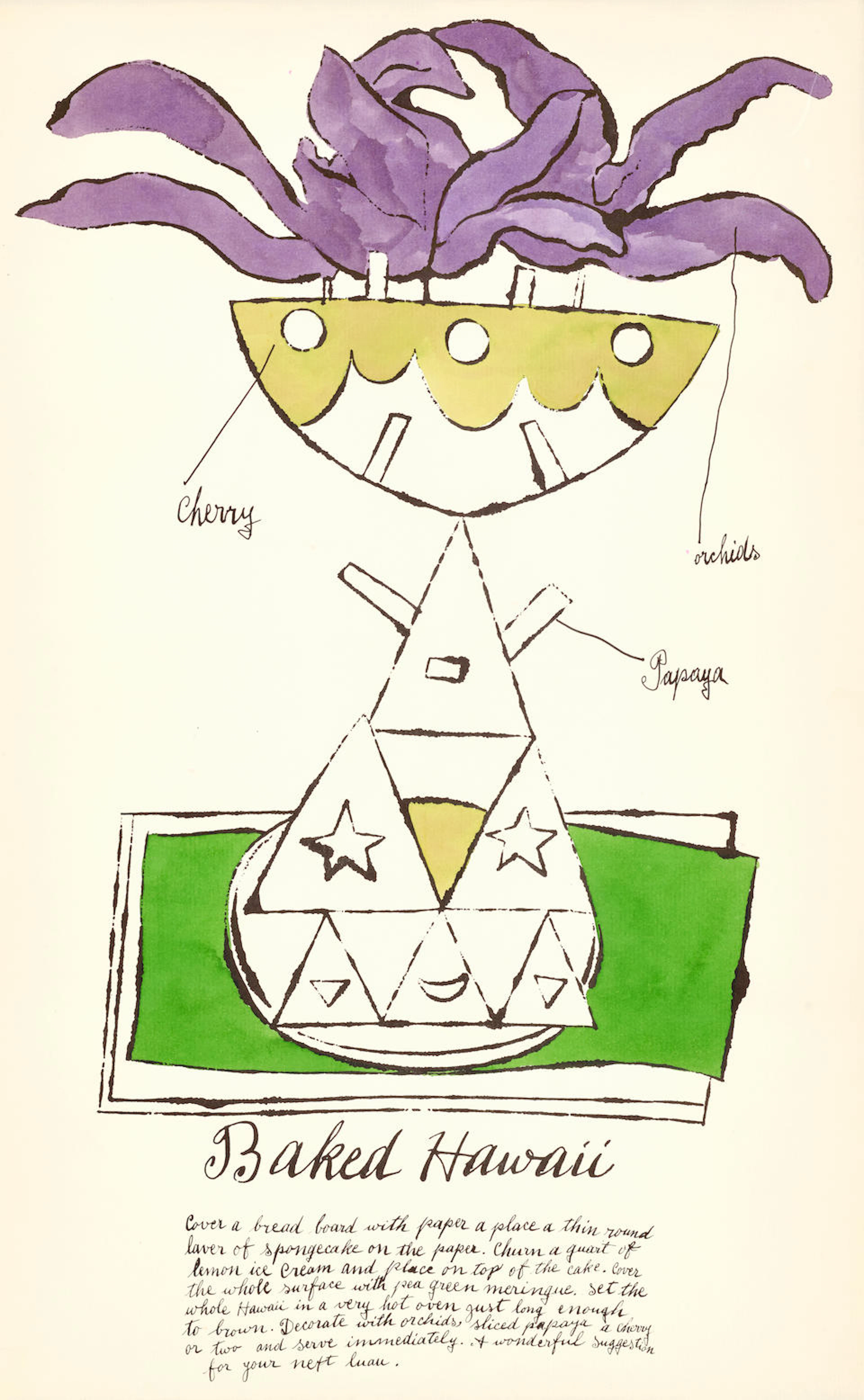 Andy Warhol (1928-1987); Baked Hawaii, from Wild Raspberries;