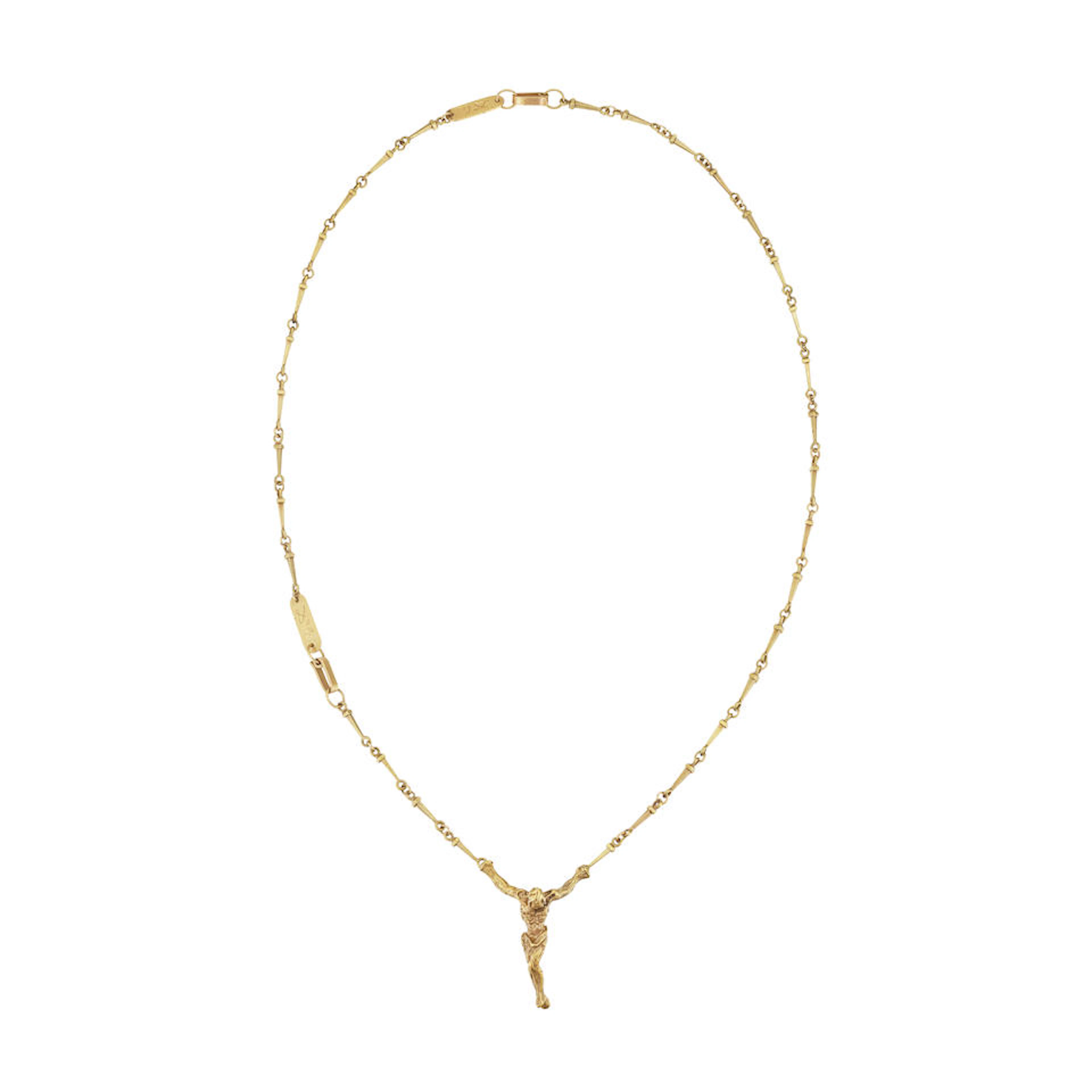 SALVADOR DALI: A 'CHRIST SAINT JOHN OF THE CROSS' NECKLACE