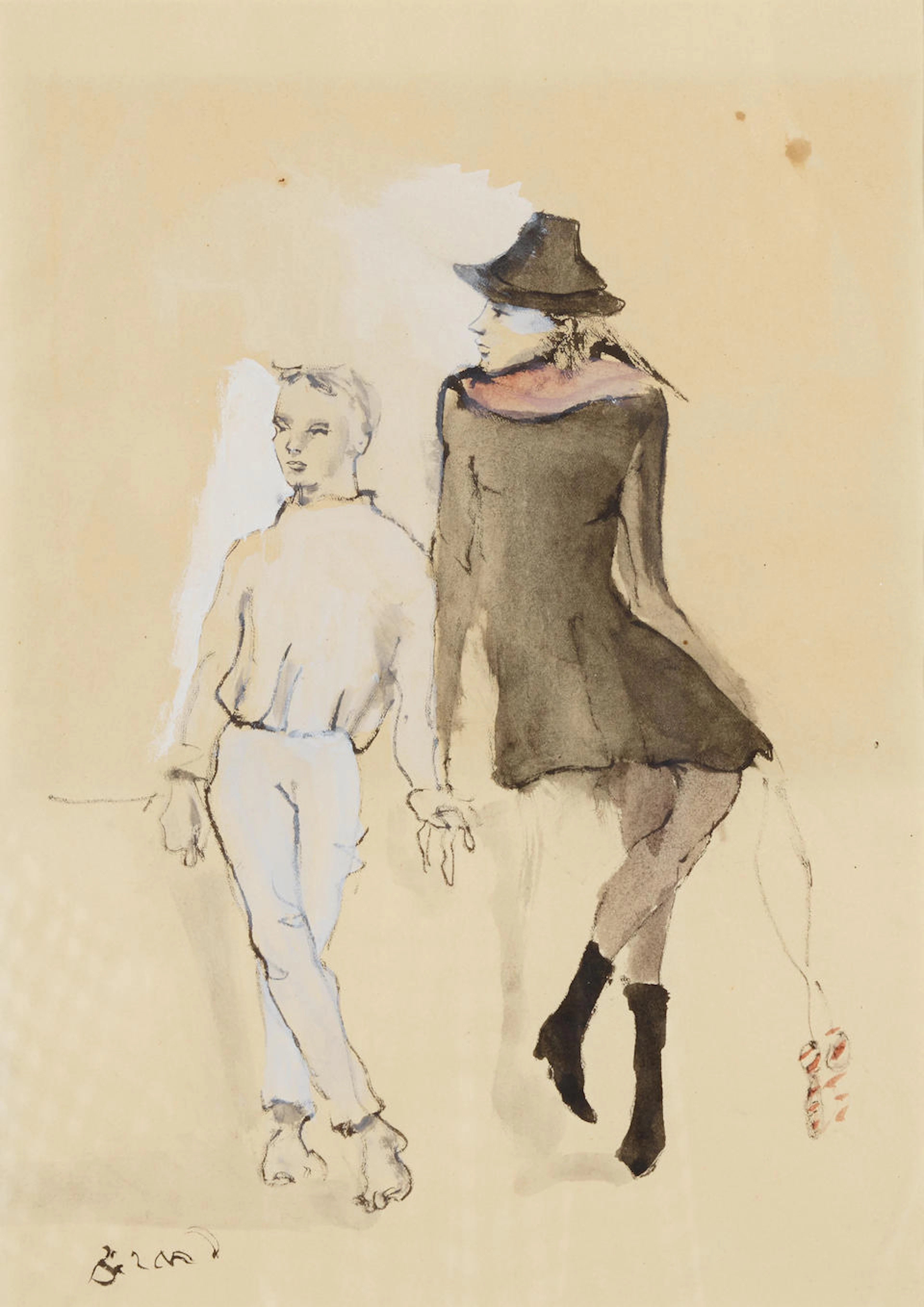 CHRISTIAN BÉRARD (1902-1949) Boy and Girl (Two-Sided...