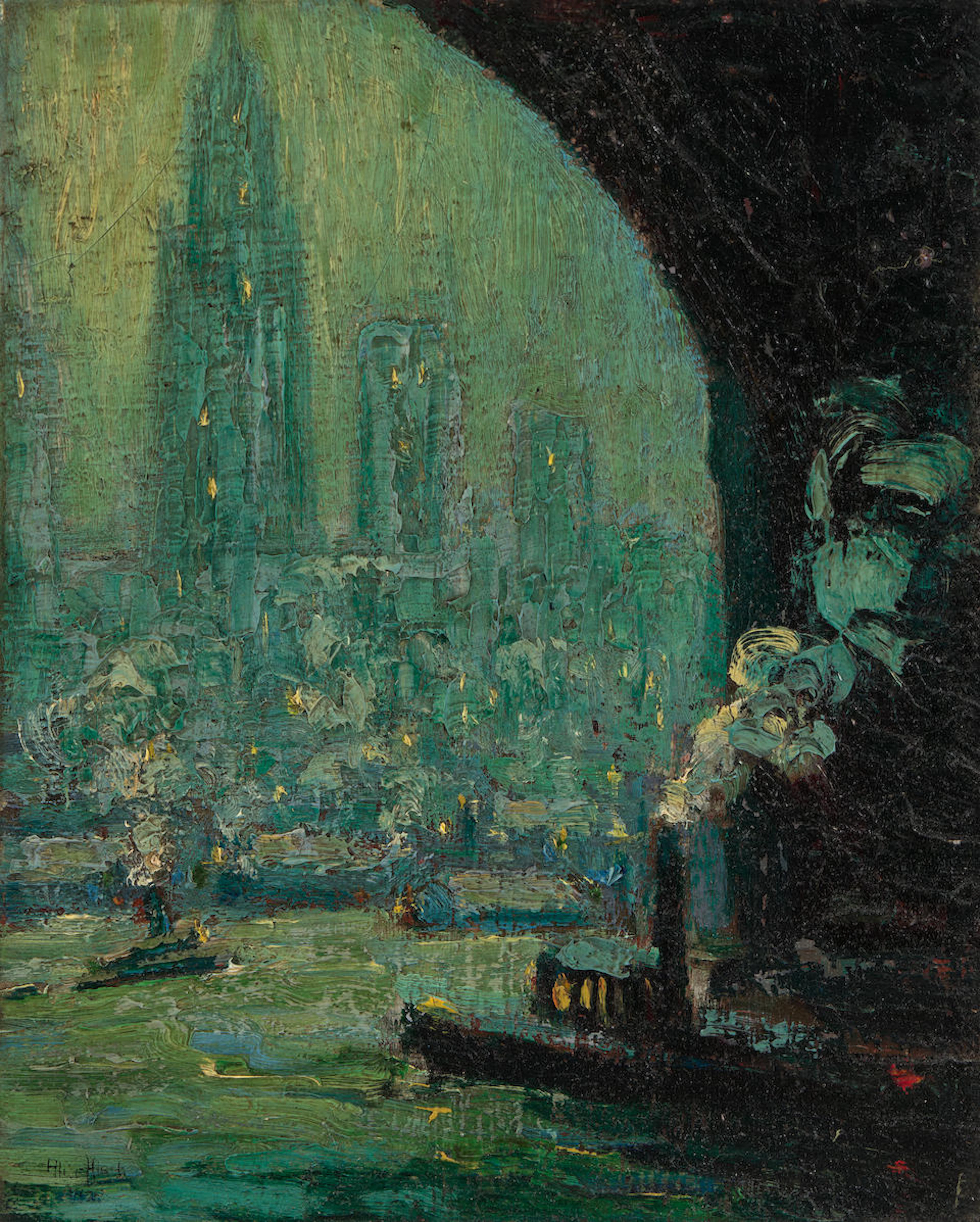 Alice Hirsh (1888-1935) Under the 59th Street Bridge 10 x 8 1/8 in