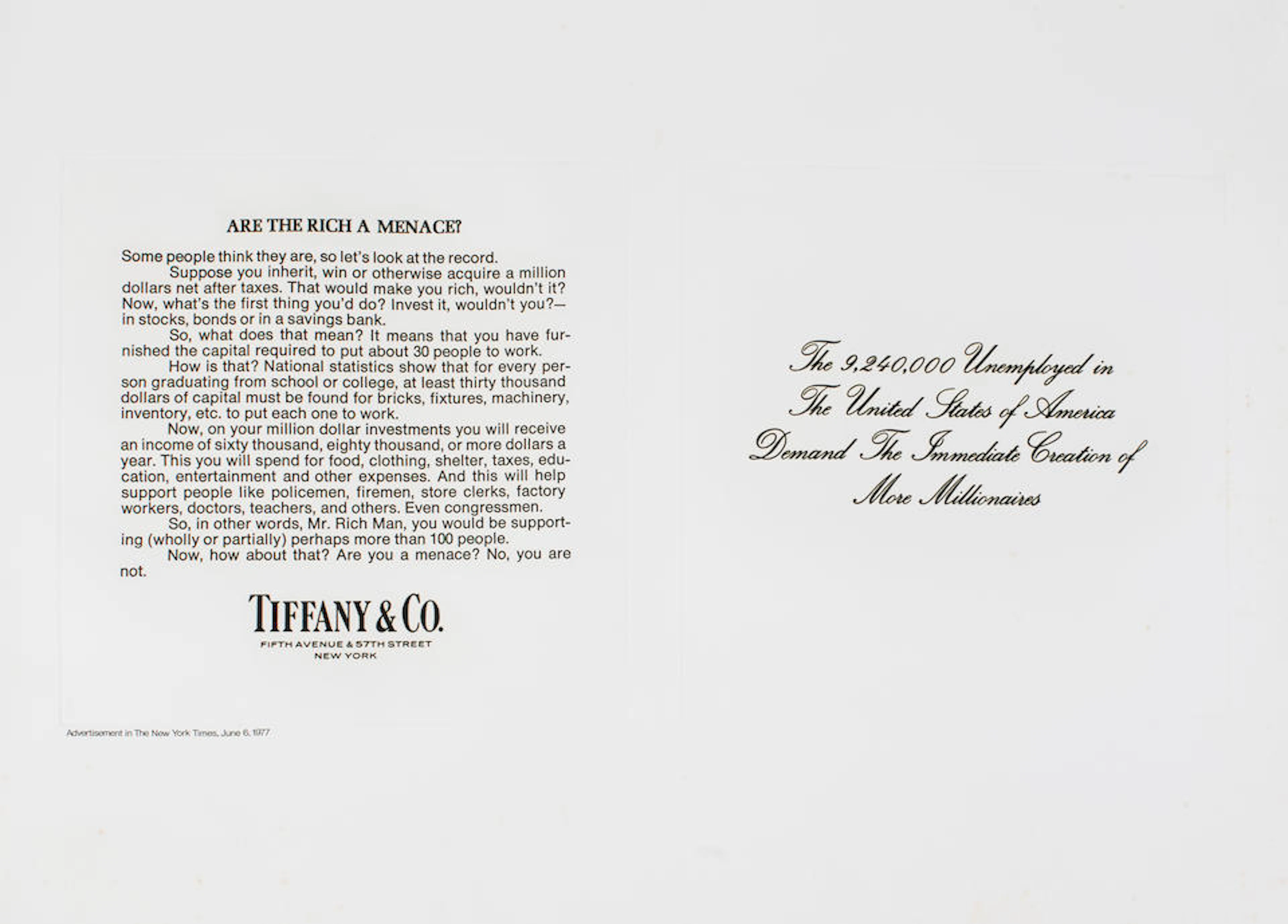 Hans Haacke (born 1936); Tiffany Cares;