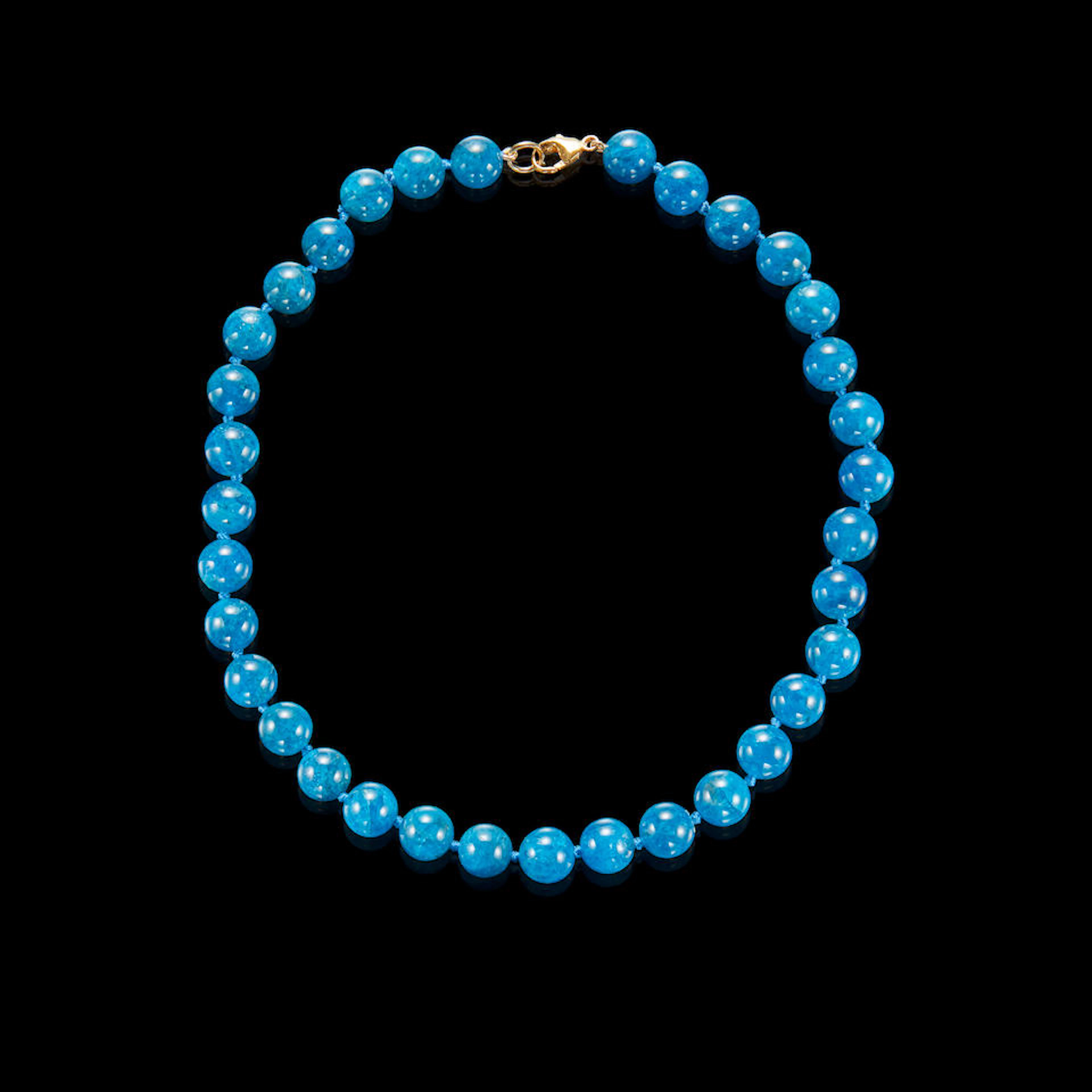 Blue Apatite Bead Necklace