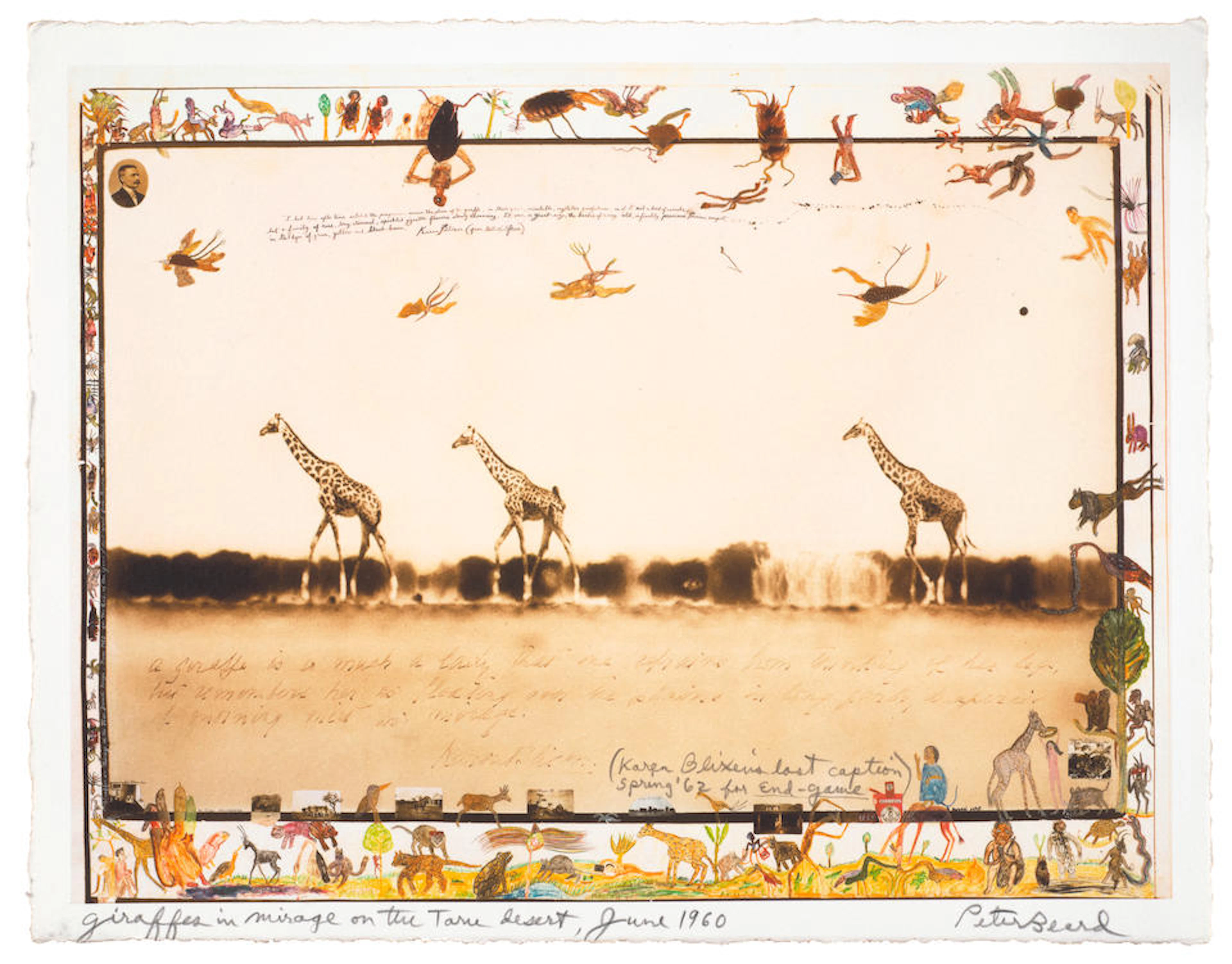 Peter Beard (1938-2020); Giraffes in Mirage on the Taru Desert, Kenya, June;