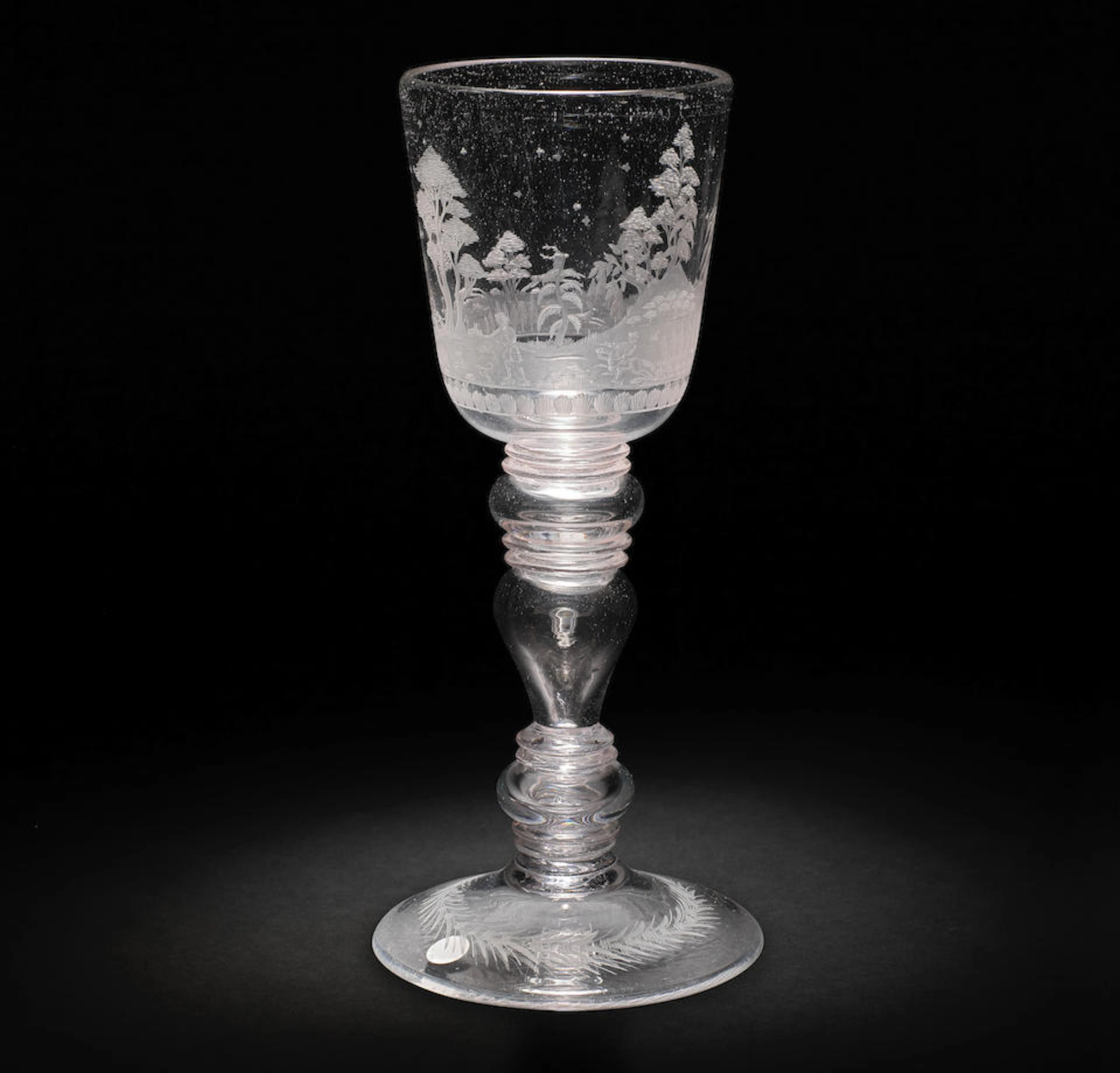 A Nuremburg engraved goblet, first quarter 18th century