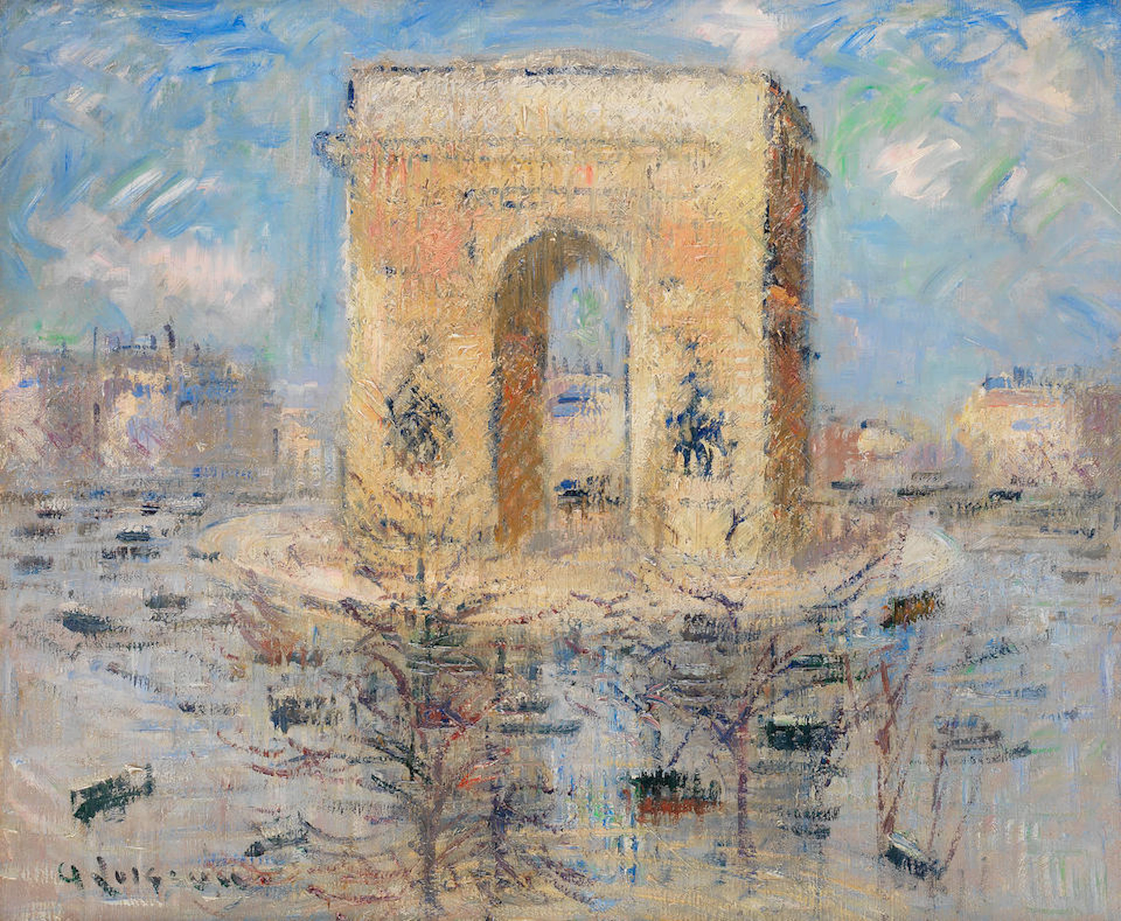 GUSTAVE LOISEAU (1865-1935) La place de l'Etoile (Painted circa 1929)