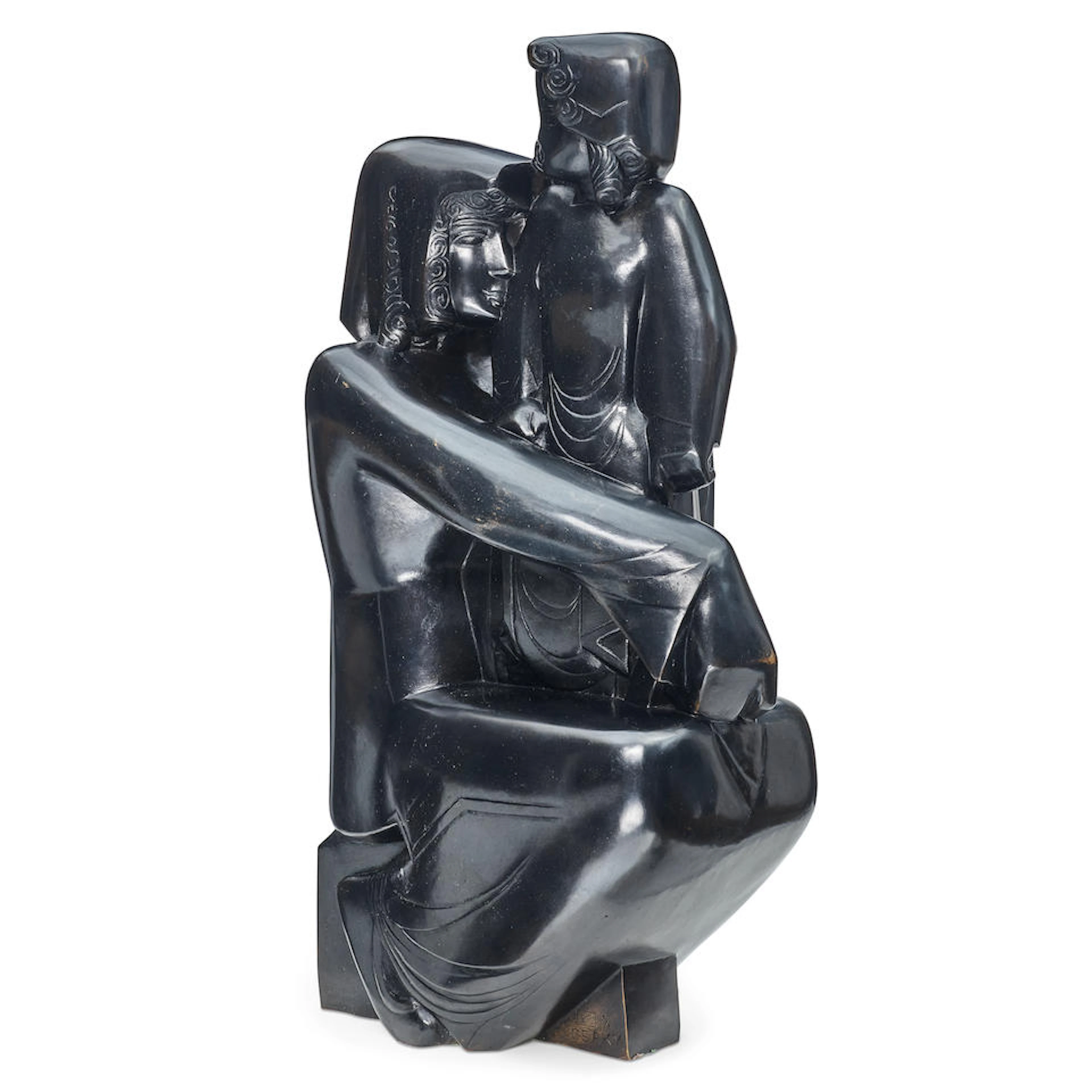 JOSEPH CSAKY (1888-1971) La mère et l'enfant modeled 1926