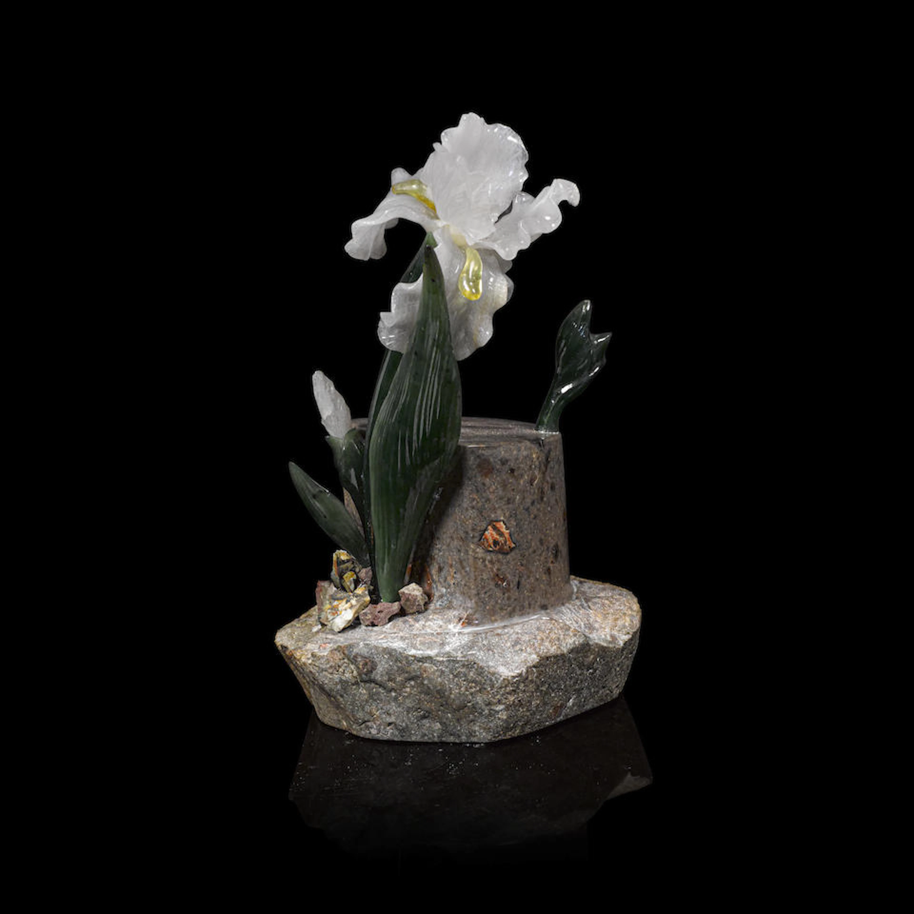 Chalcedony Carving Depicting an Iris
