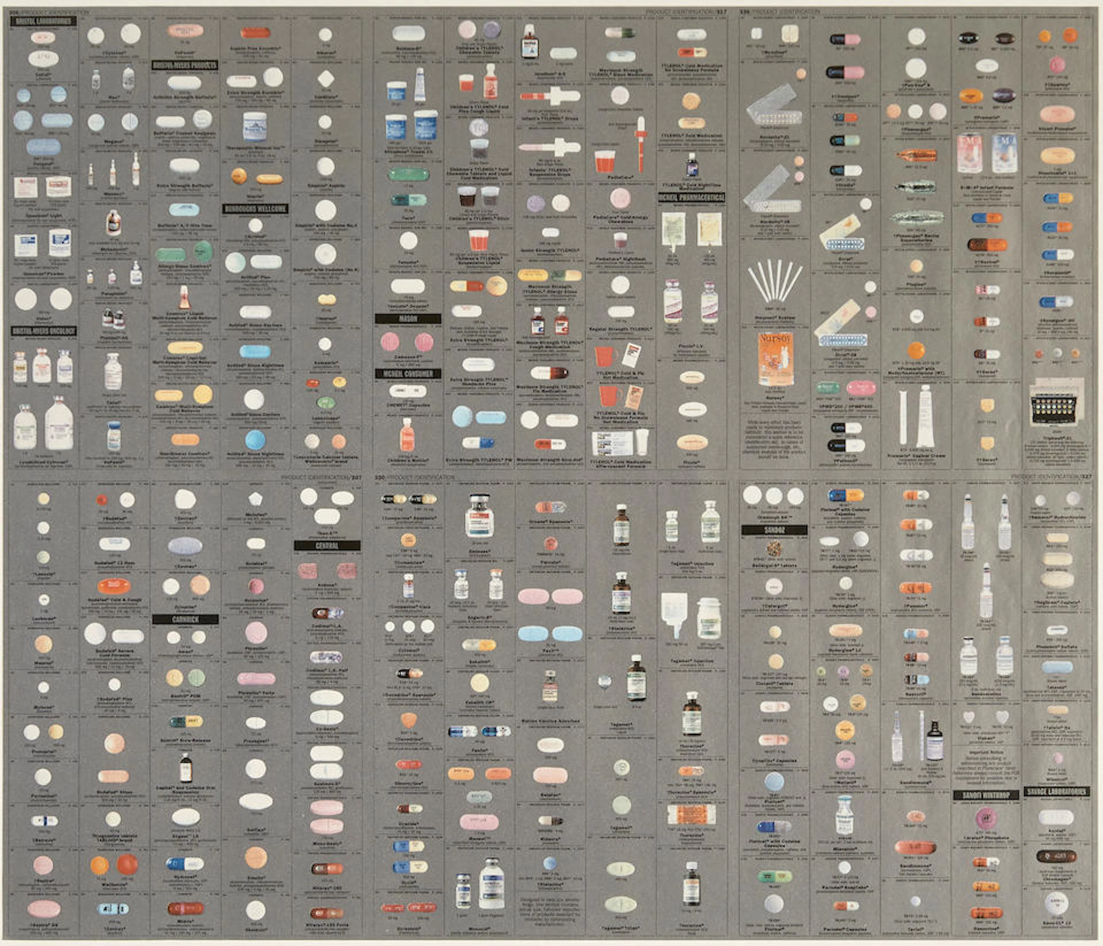 DAMIEN HIRST (B. 1965) Silver "Pharmacy" Wallpaper, 1997