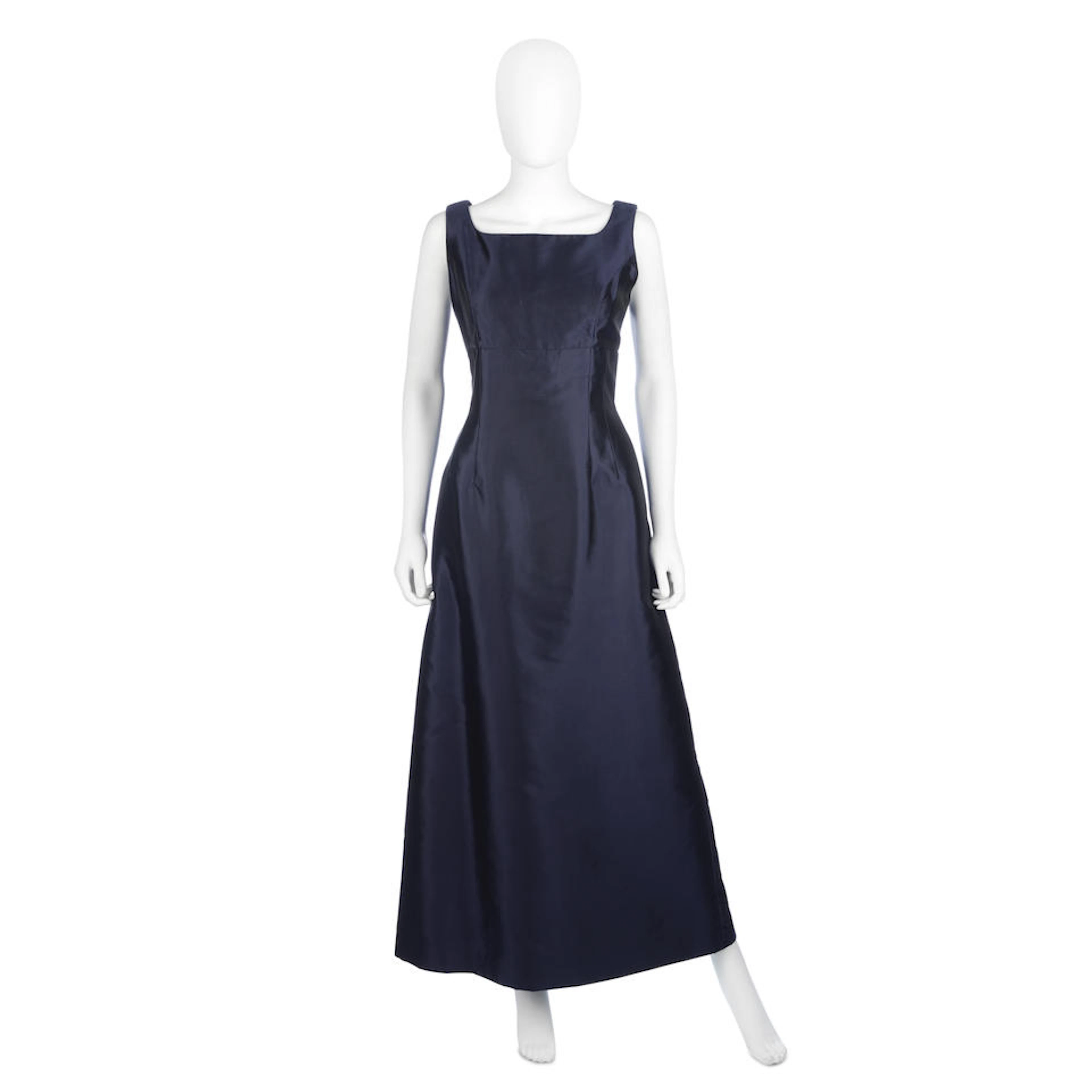 Bruce Oldfield Couture: a Midnight Blue Silk Evening Gown