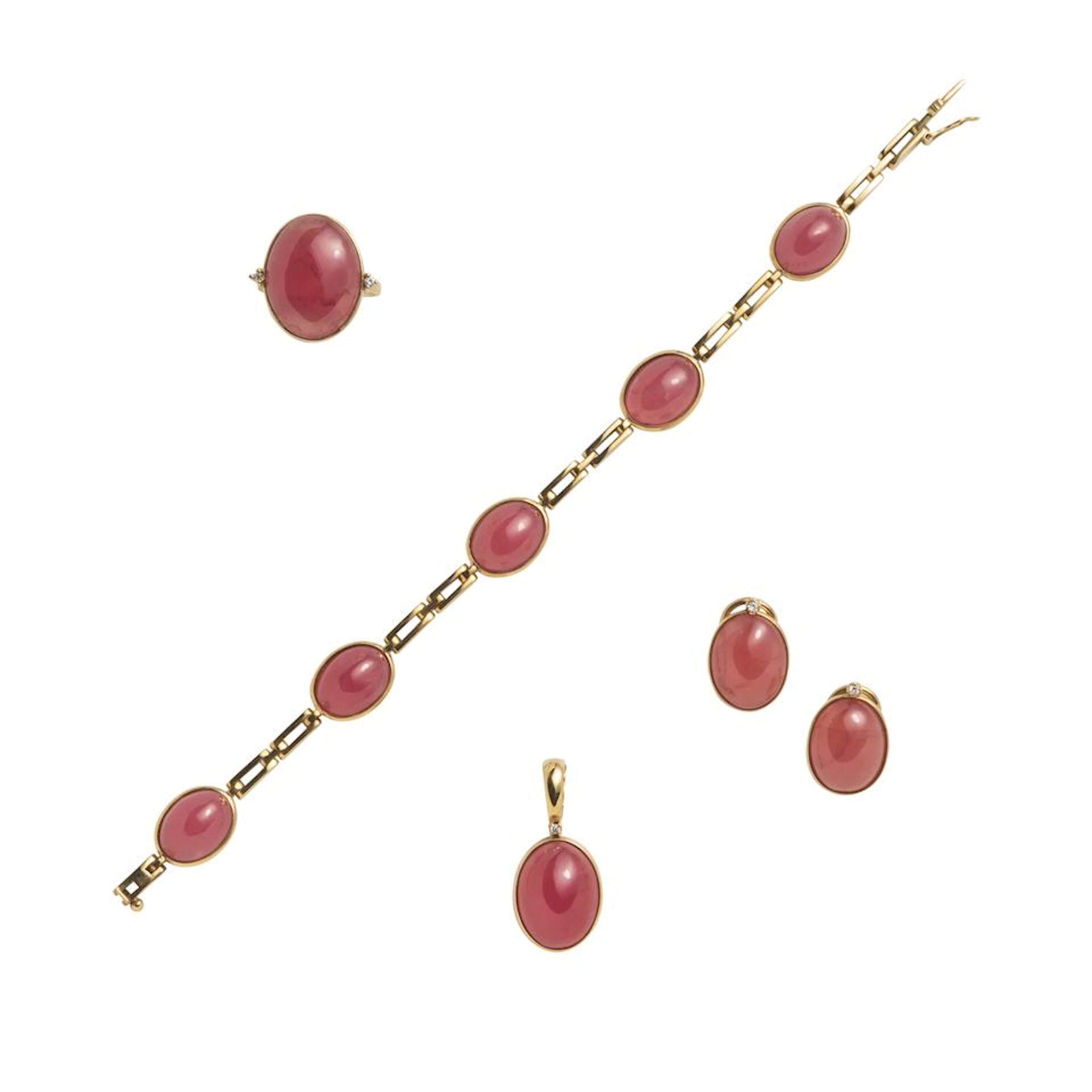 18K GOLD GEM-SET SUITE