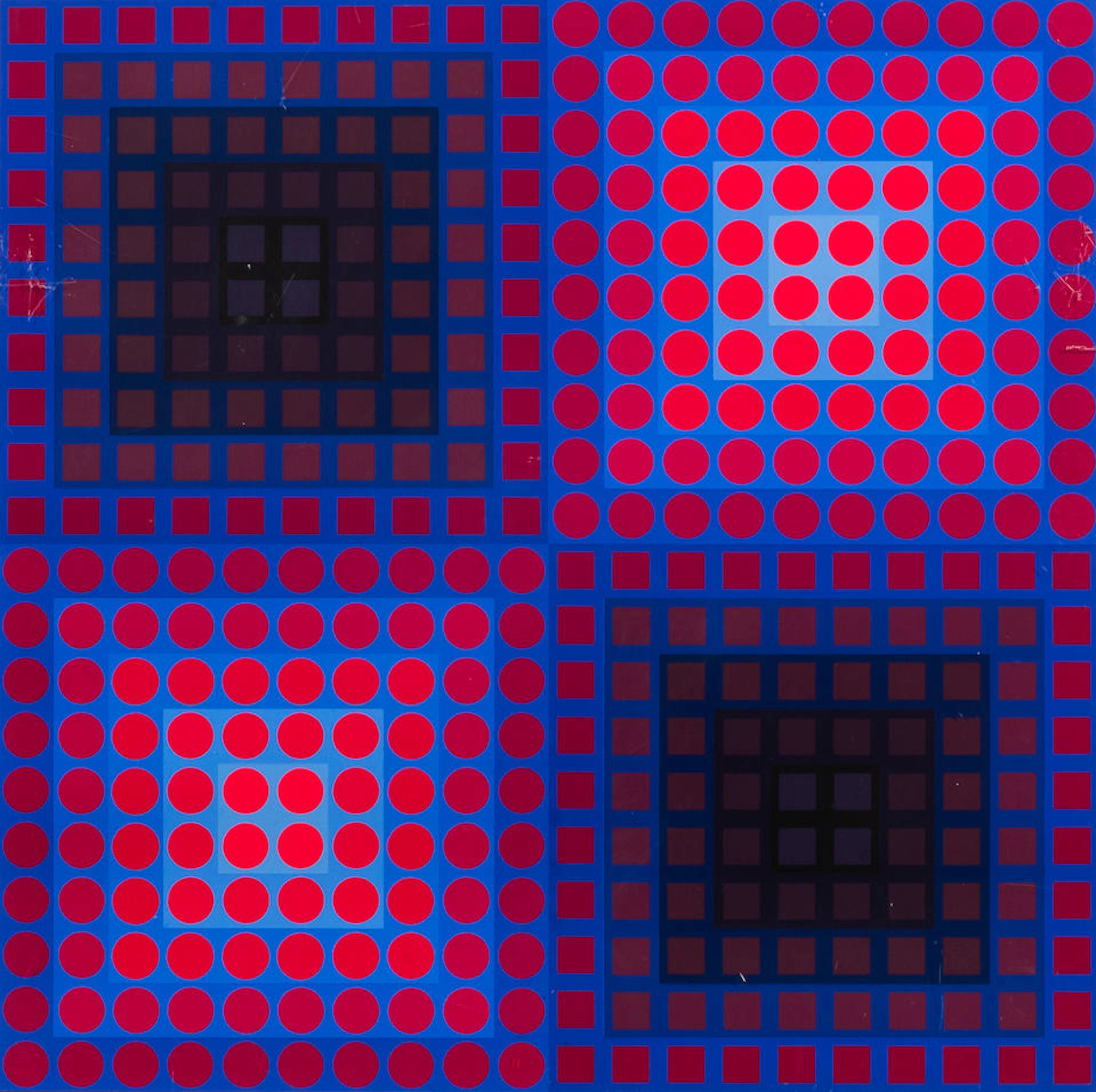 Victor Vasarely (1906-1997); Permutations No. 4;