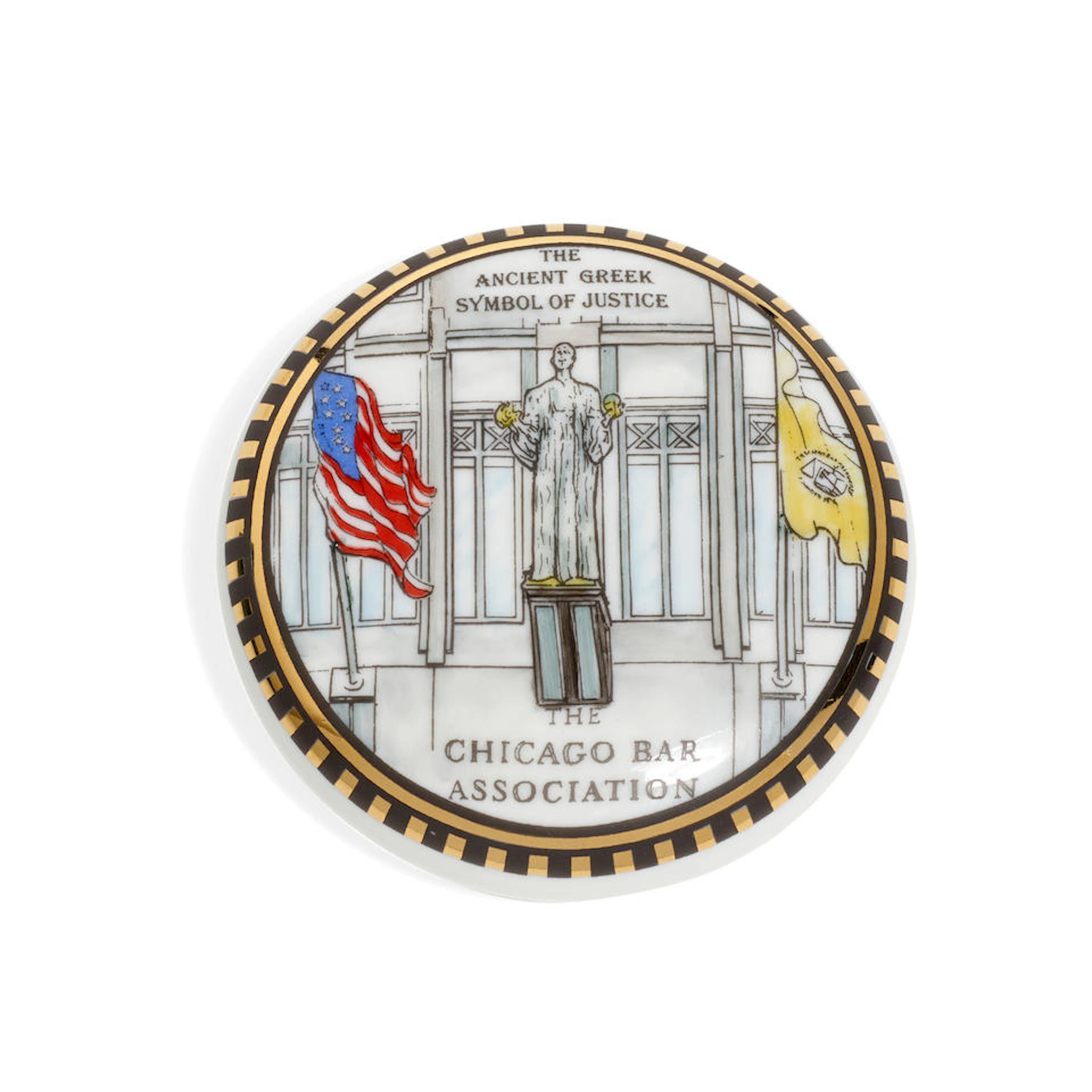 A RUTH BADER GINSBURG PAPERWEIGHT FROM THE CHICAGO BAR ASSOCIATION