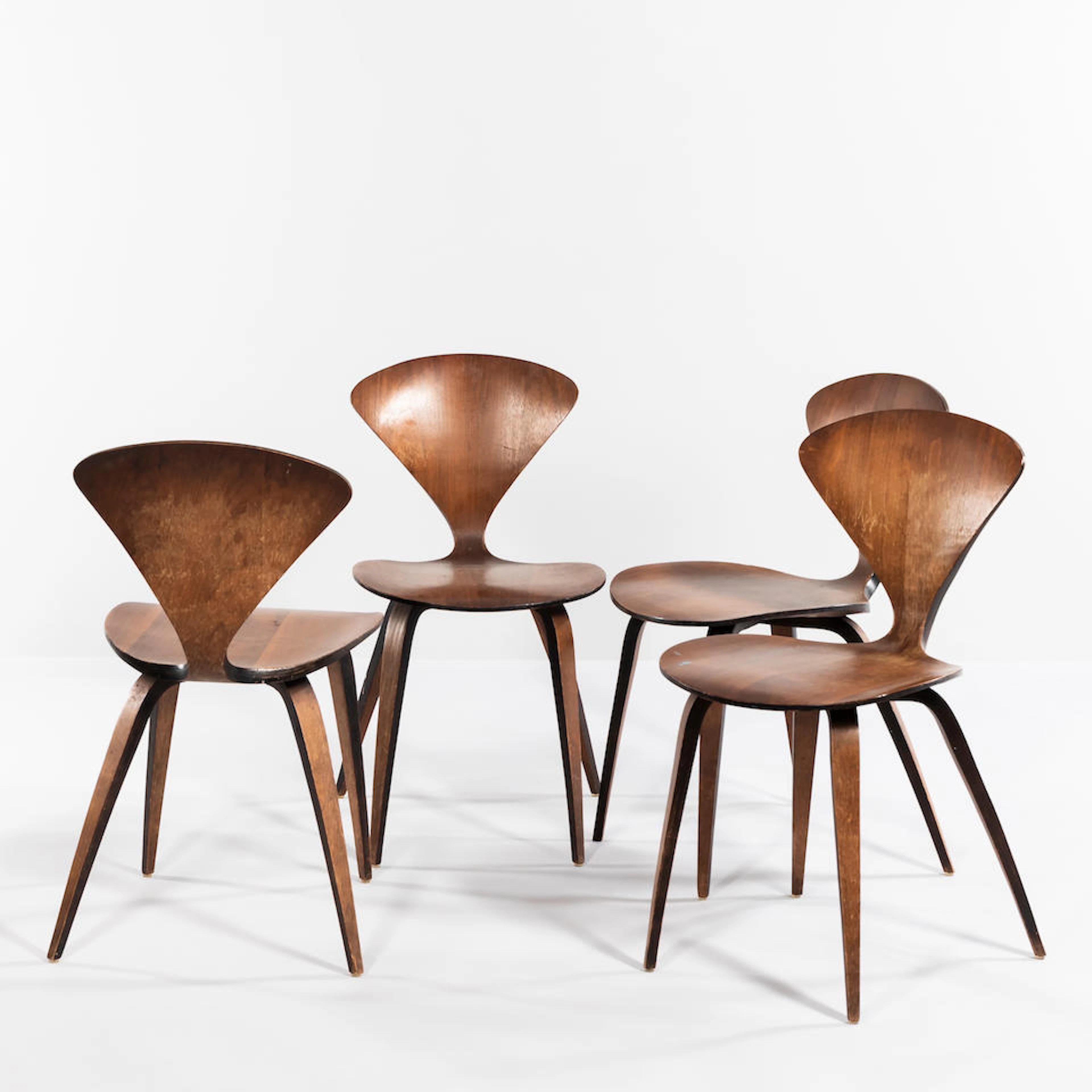 Four Norman Cherner (1920-1987) for Plycraft Side Chairs