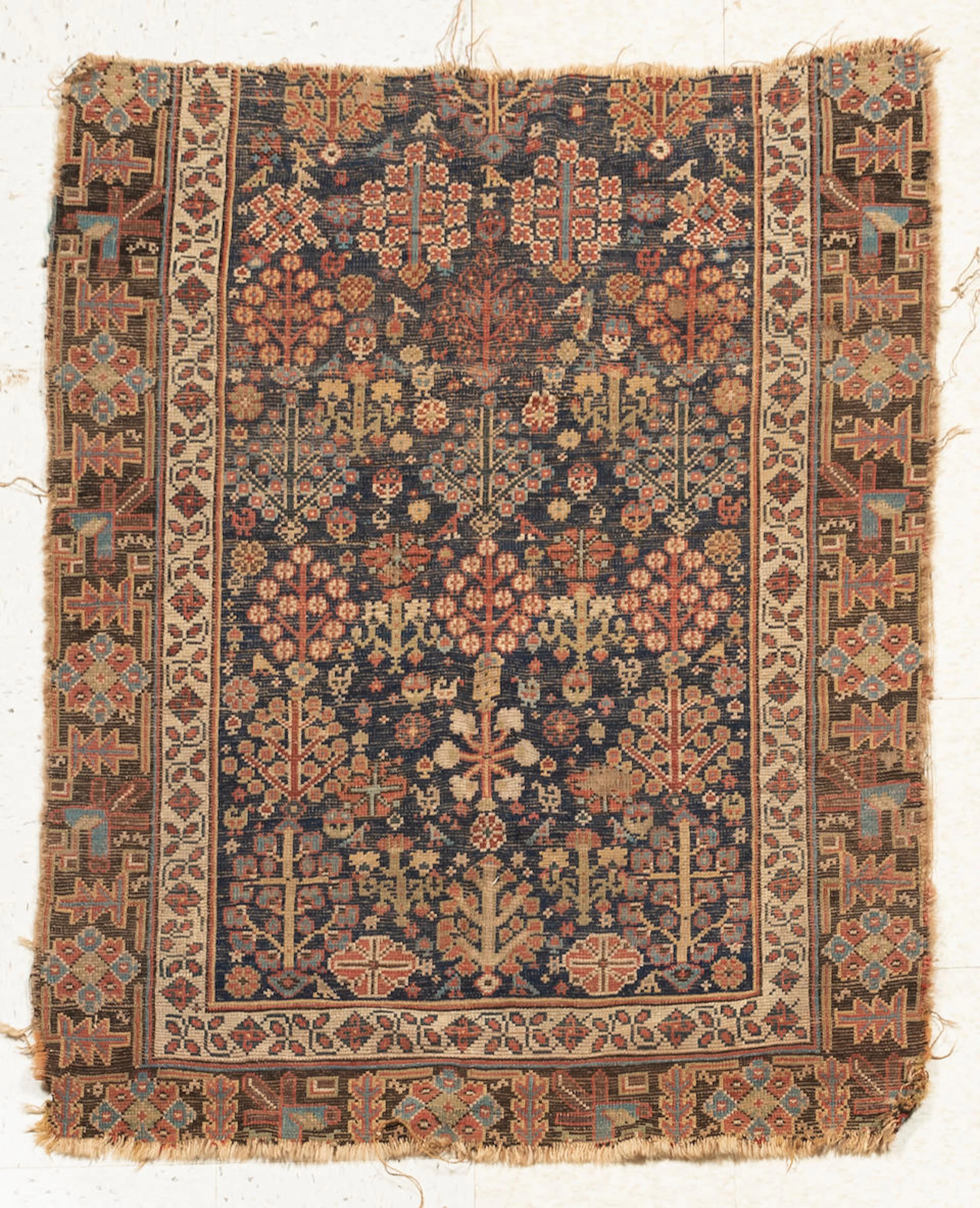 Kurdish Carpet Fragment Iran 3 ft. 6 in. x 4 ft.