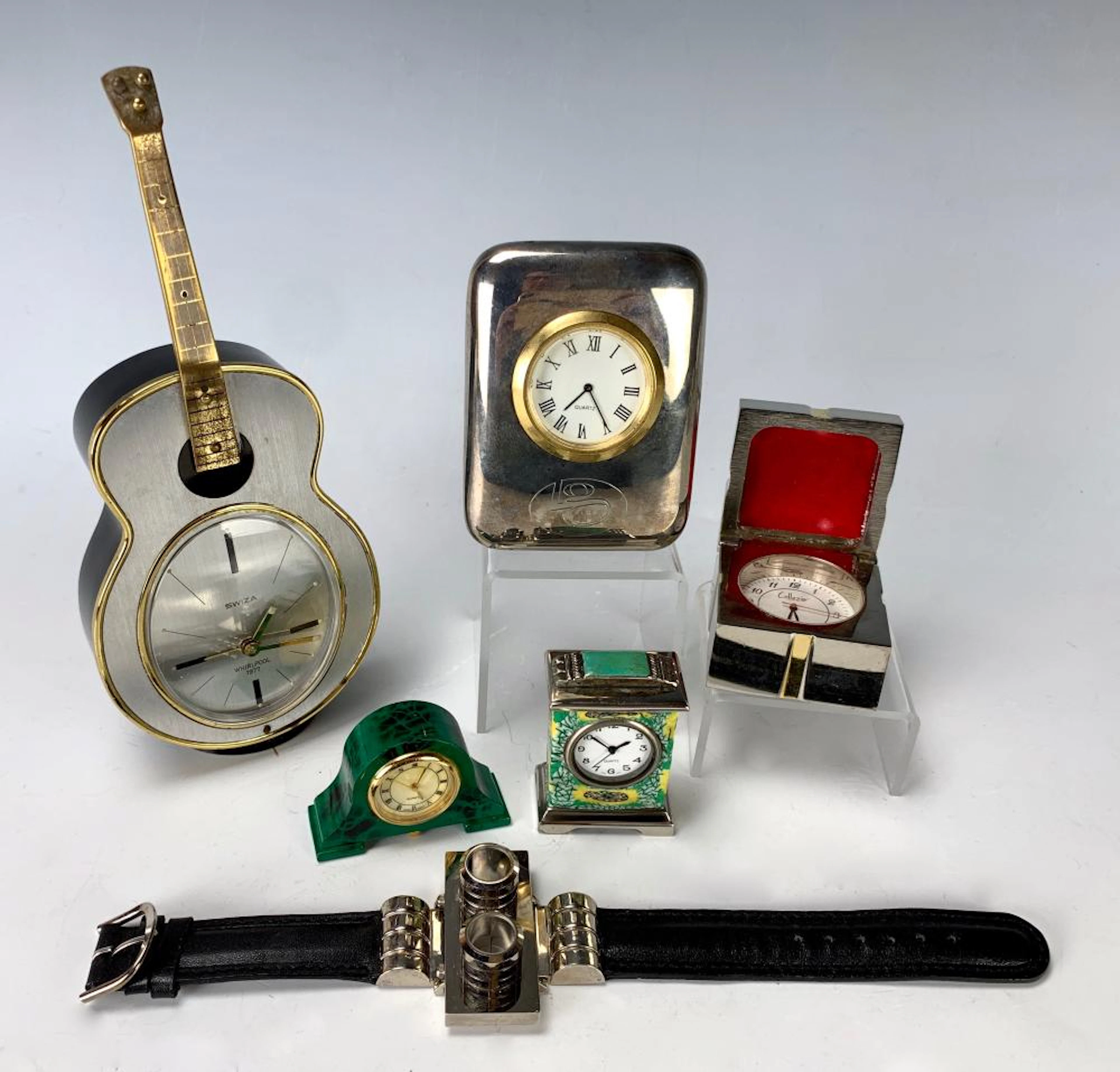 Lot of 6 Small Vintage Clocks