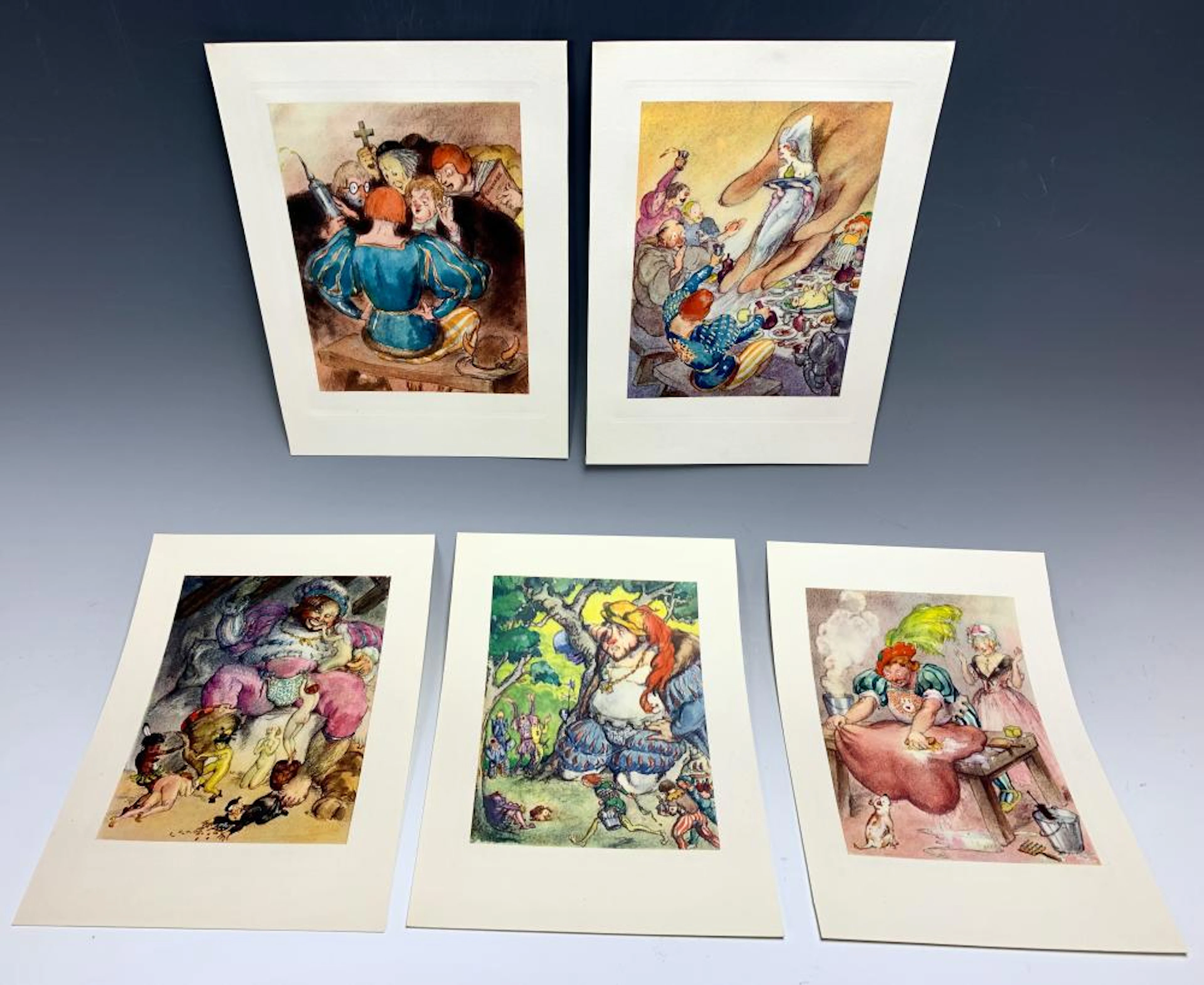 5 Louis Icart Original 1936 Gargantua Prints