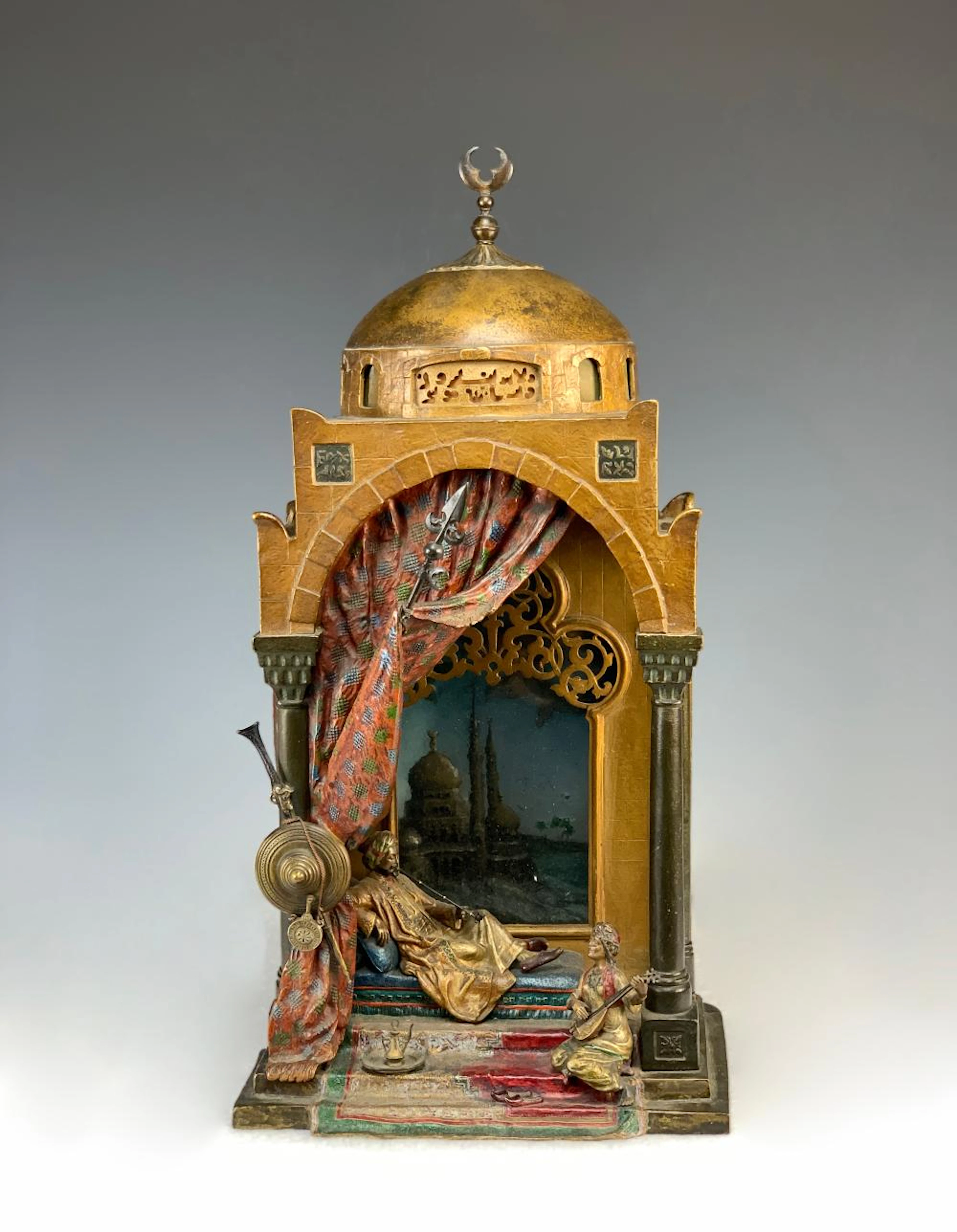 Rare Rare Bergman Austrian Orientalist Bronze Lamp