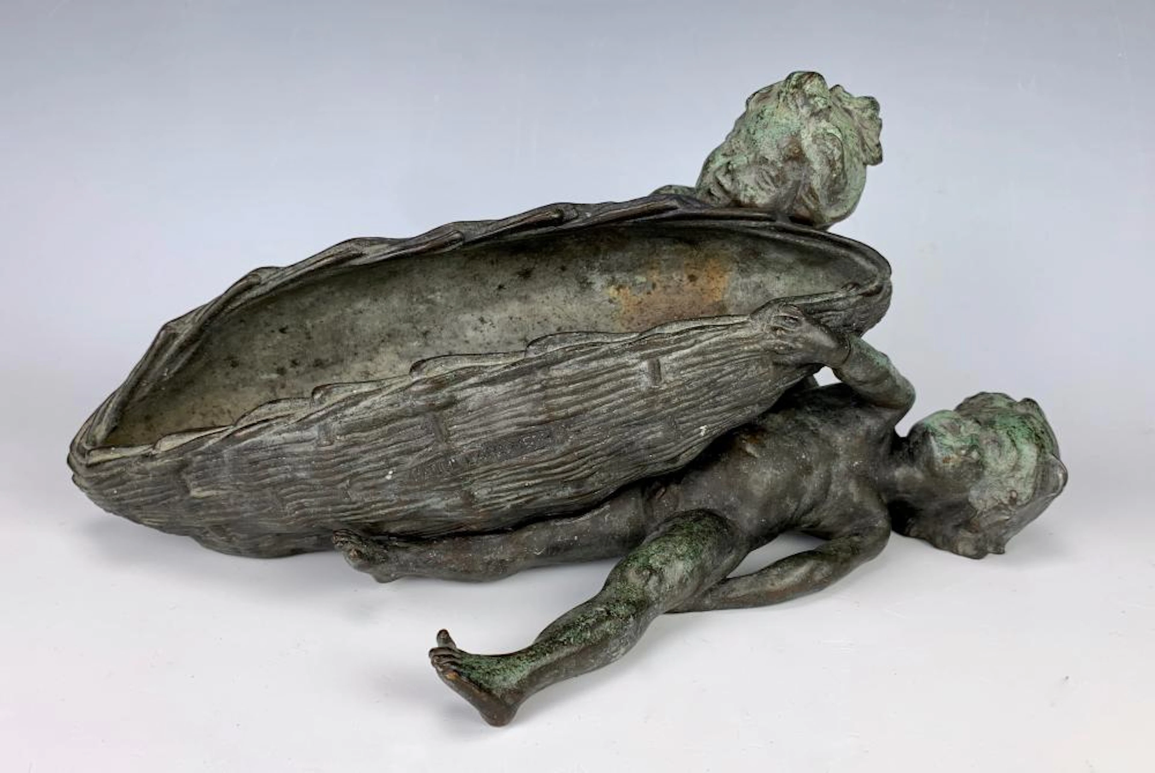 Raoul Larche "Vanette Aux Deux Fillettes" Bronze