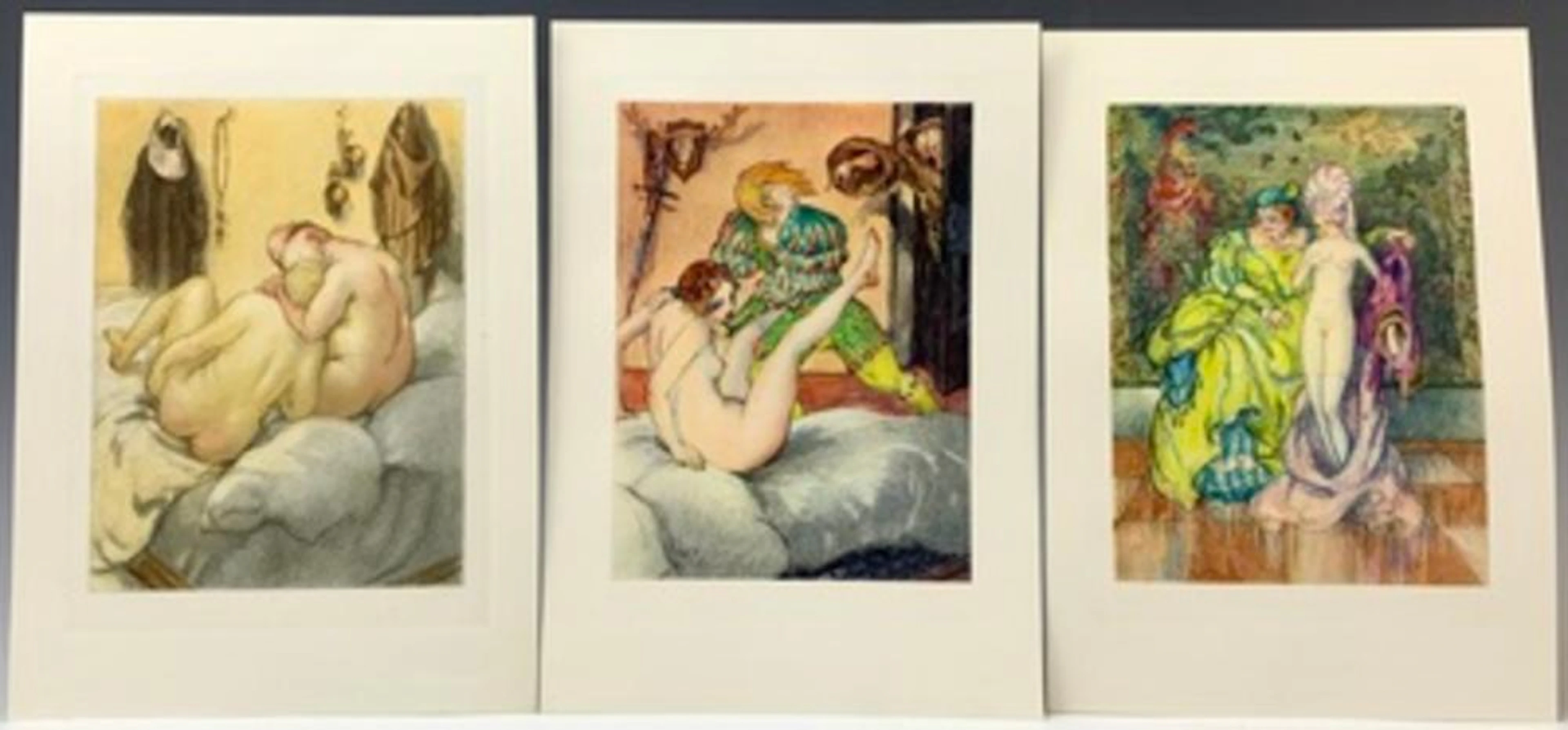 Original 3 Louis Icart Photograveurs from Gargantua