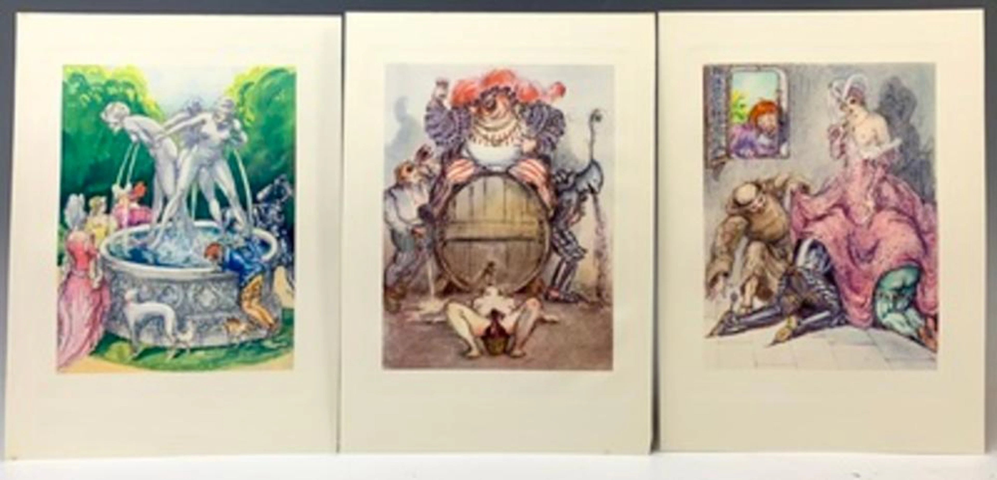 Original 3 Louis Icart Photograveurs from Gargantua