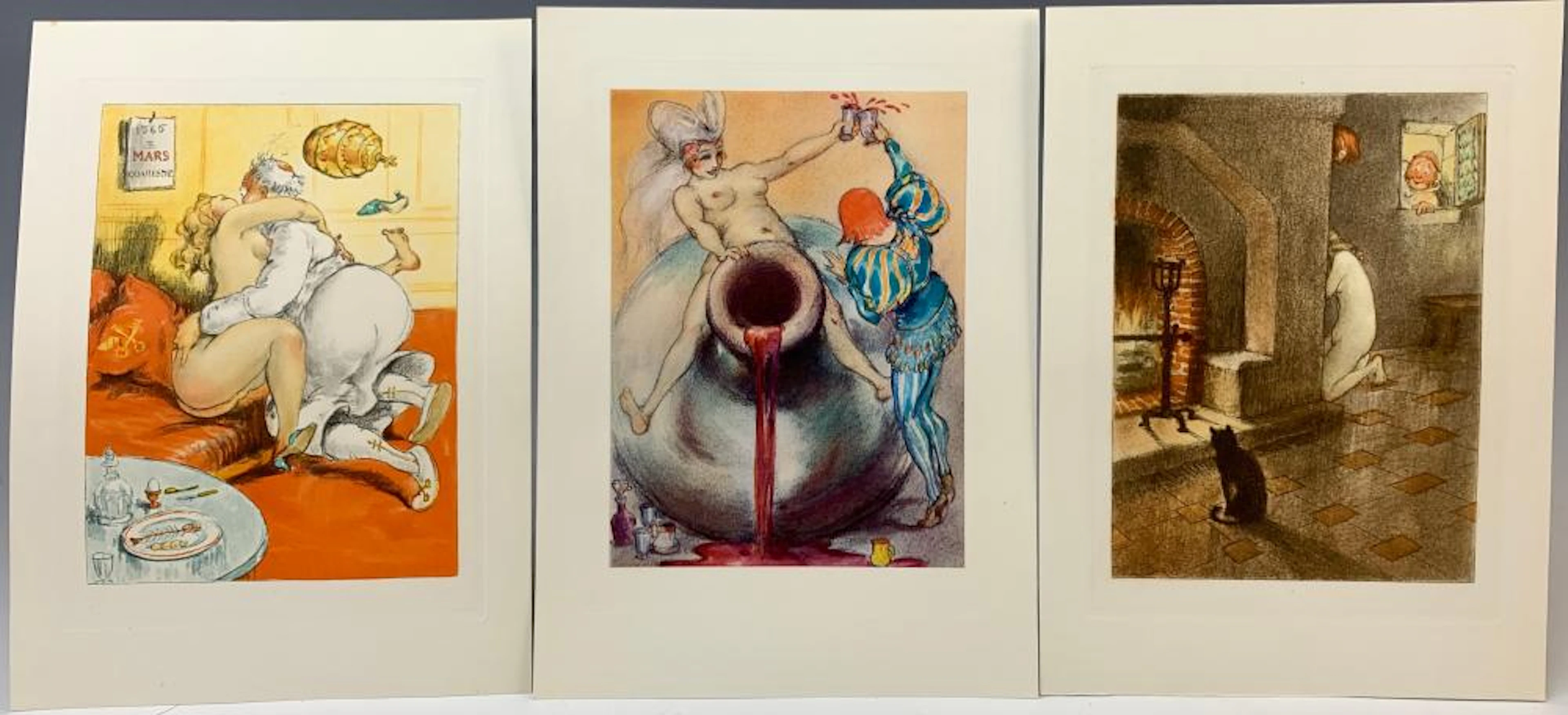 Original 3 Louis Icart Photograveurs from Gargantua