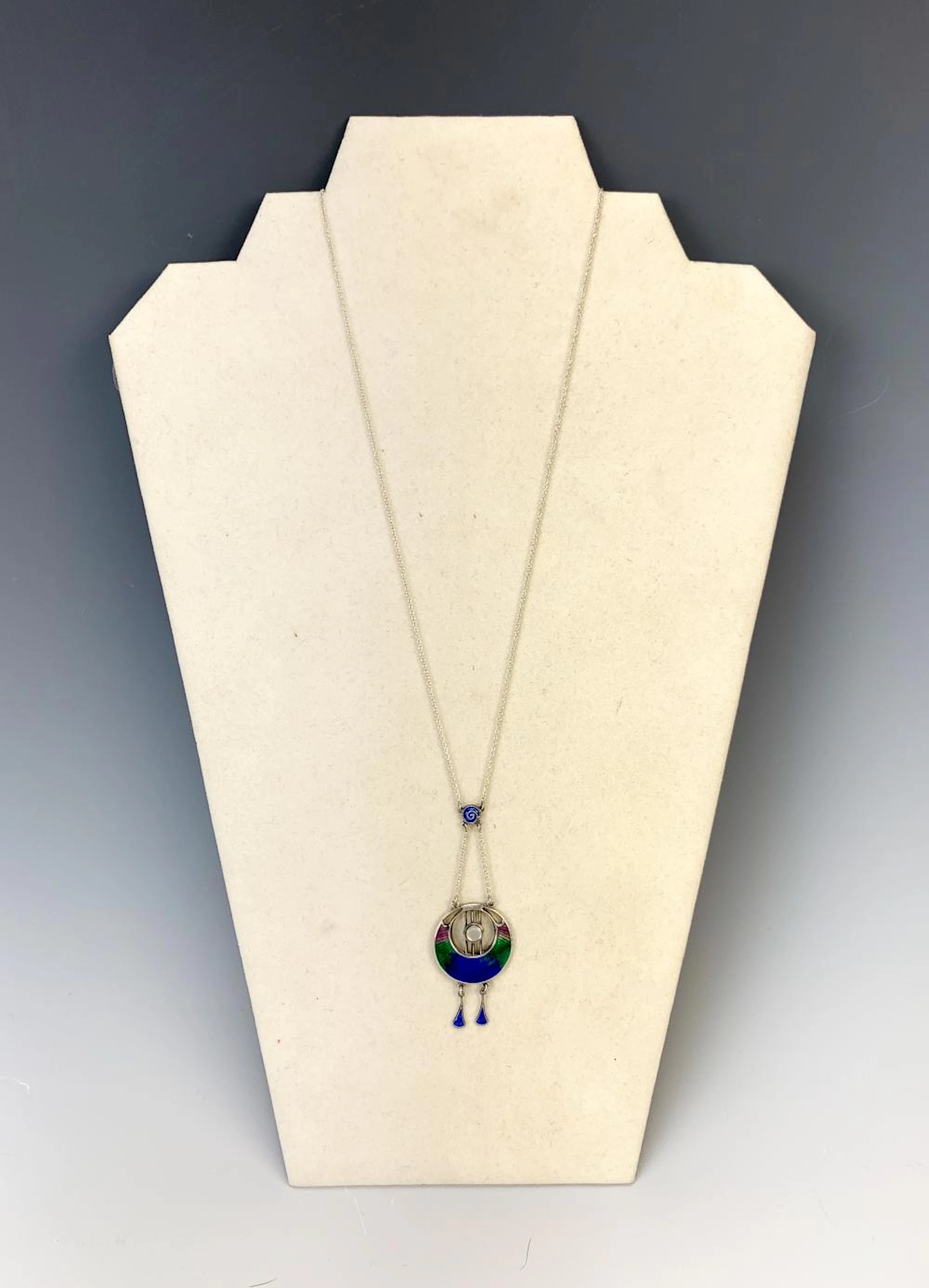 Charles Horner Arts&Crafts Silver Enamel Necklace