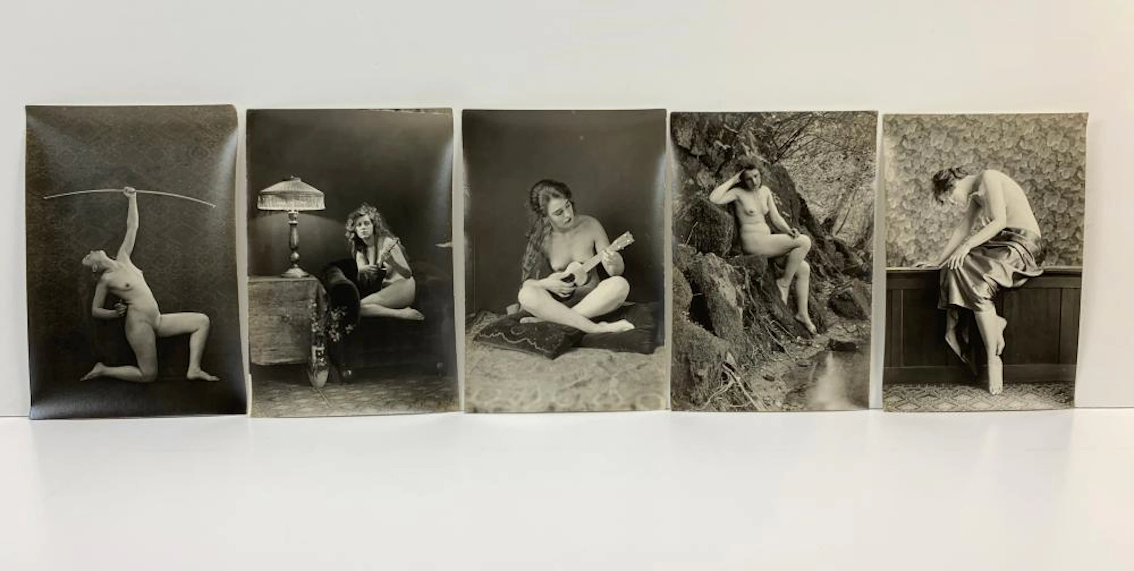 5 Silver Gelatin Nude Photos By Albert A. Alle