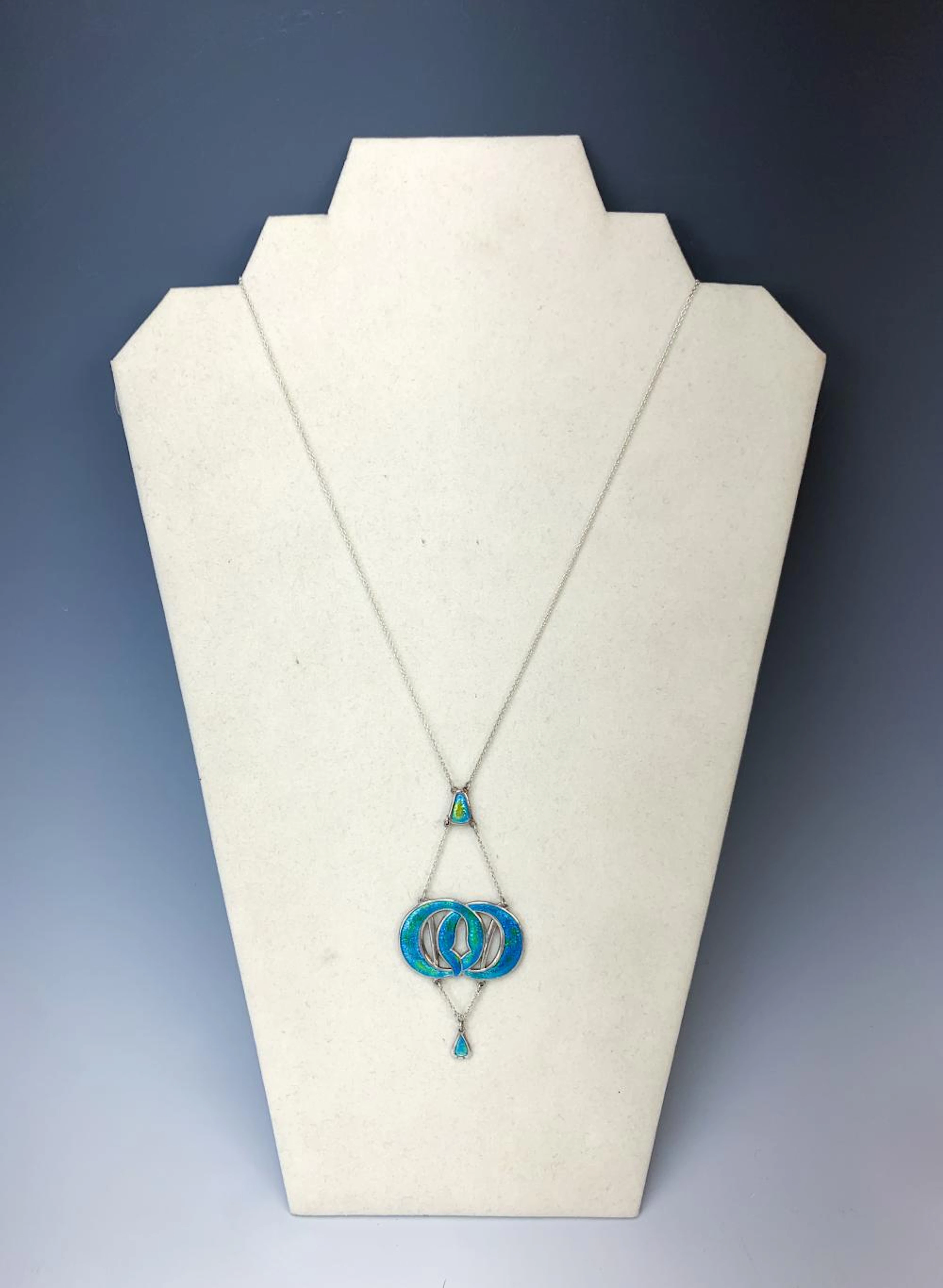 Charles Horner Arts&Crafts Silver Enamel Necklace