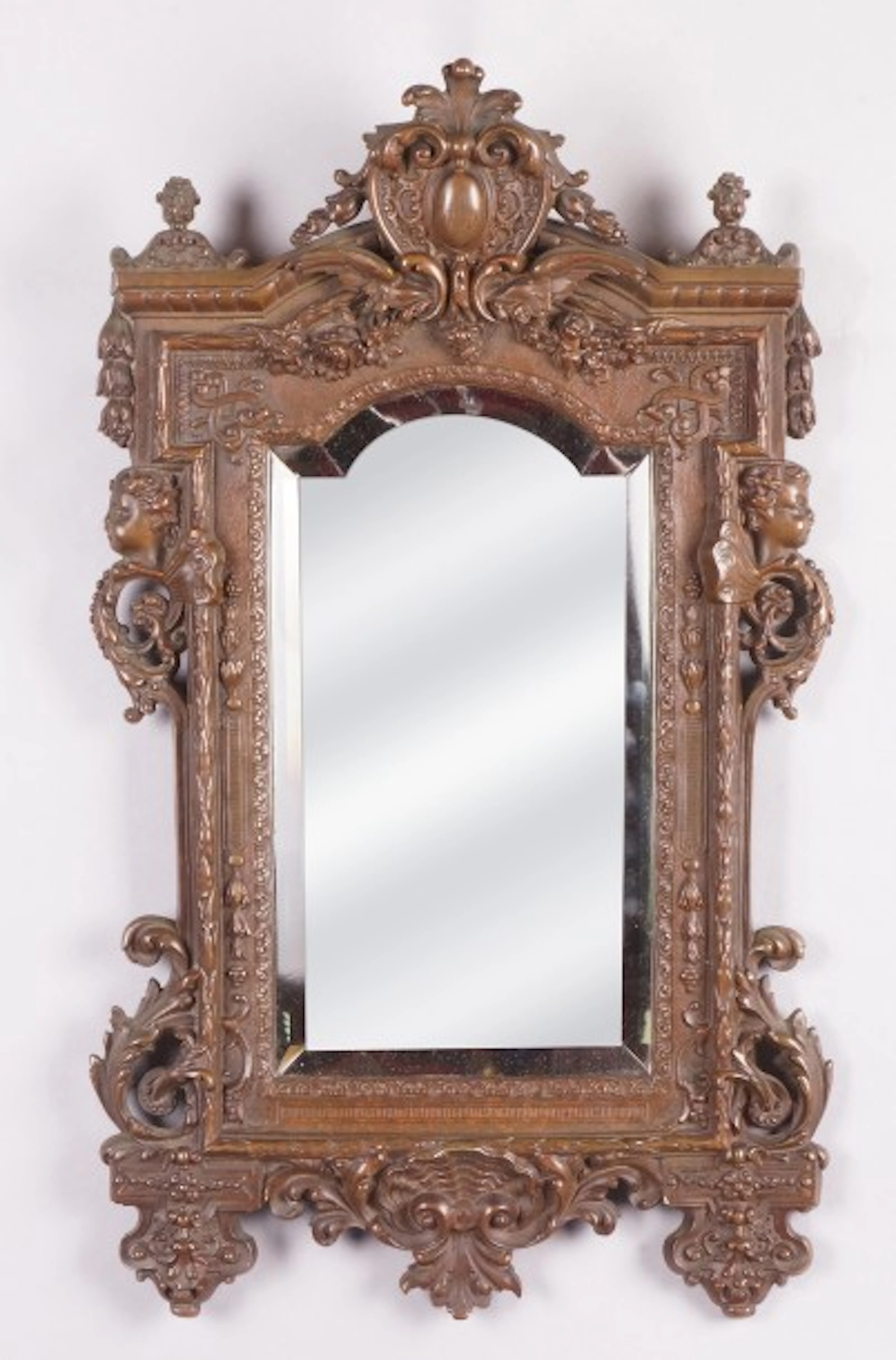 MIROIR en bronze ajouré de style Renaissance et d'époque Napoléon...