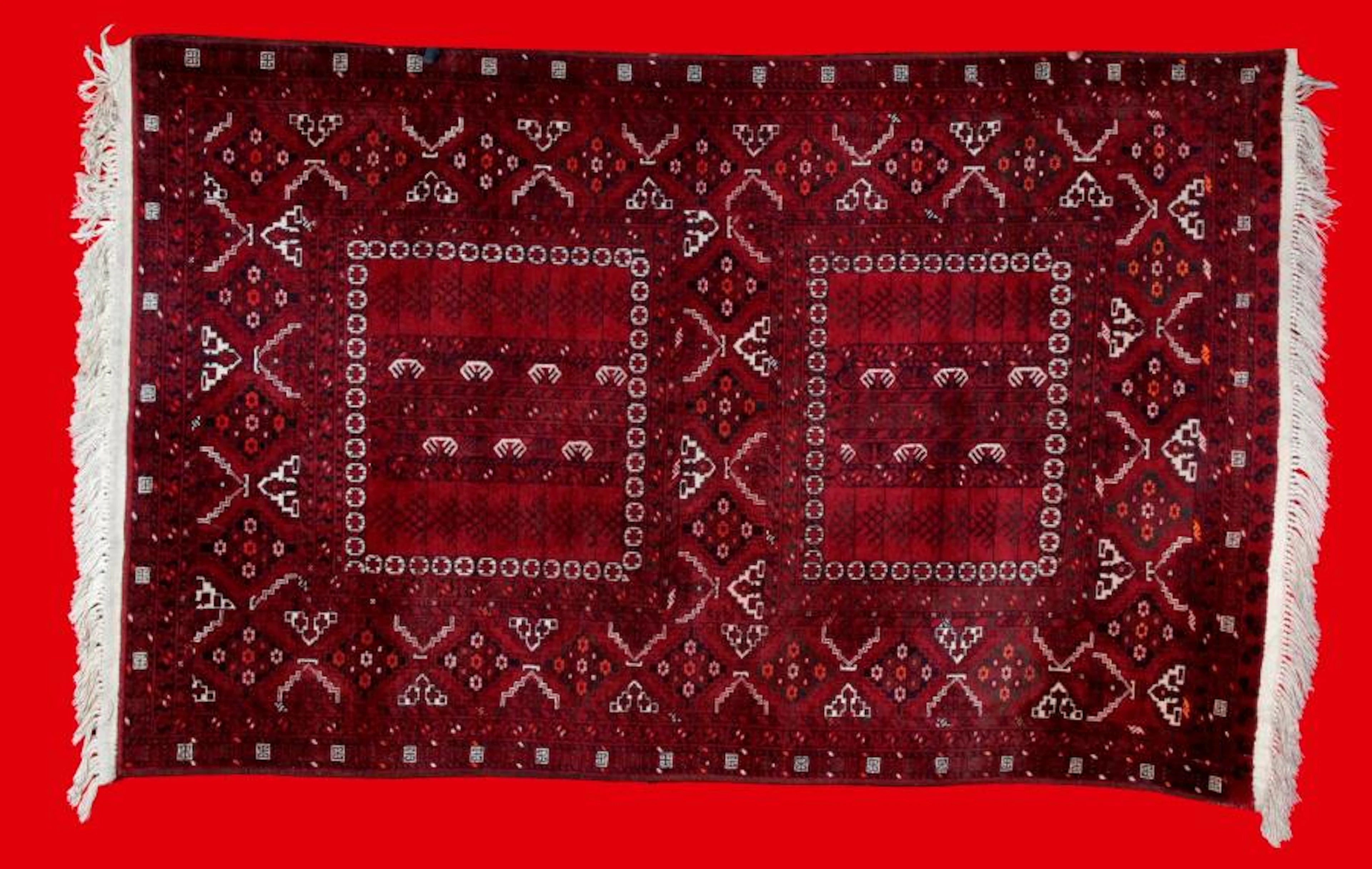 TAPIS AFGHAN vers 1985. Décor Hatchlou Boukhara…