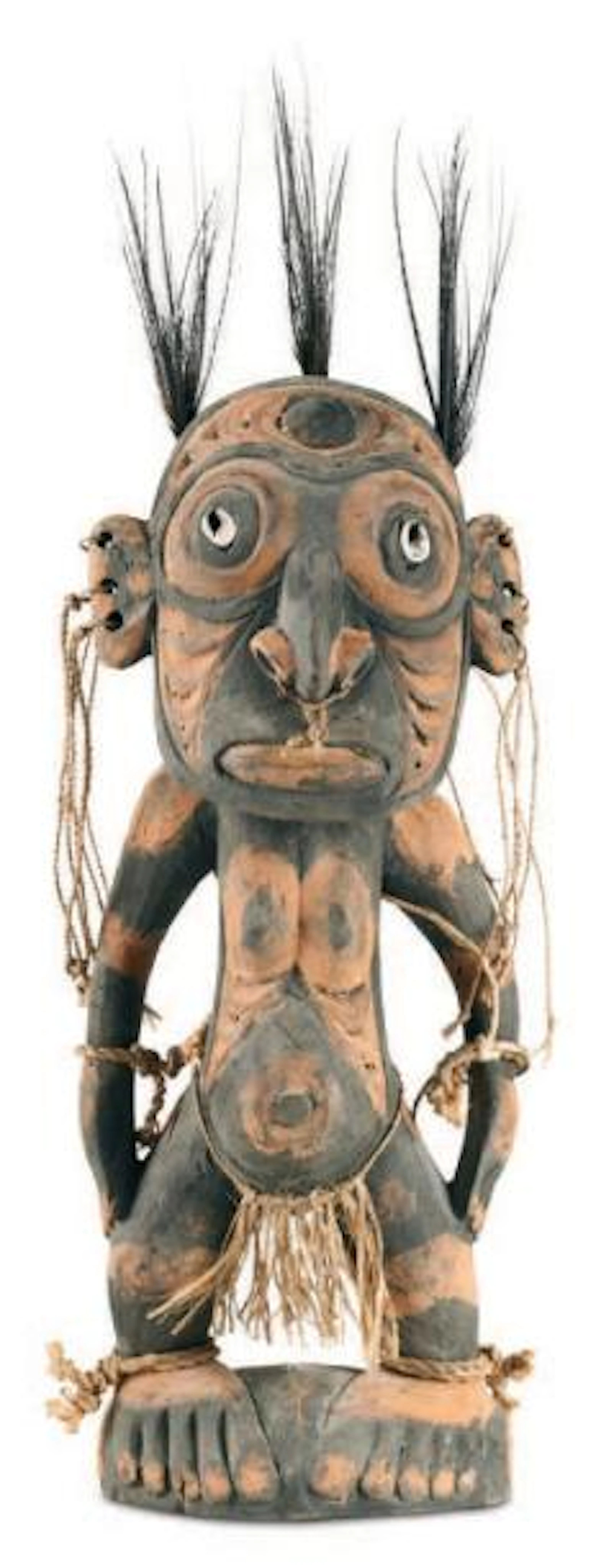 FIGURINE masculine portant une coiffe en plume - des Boucles...