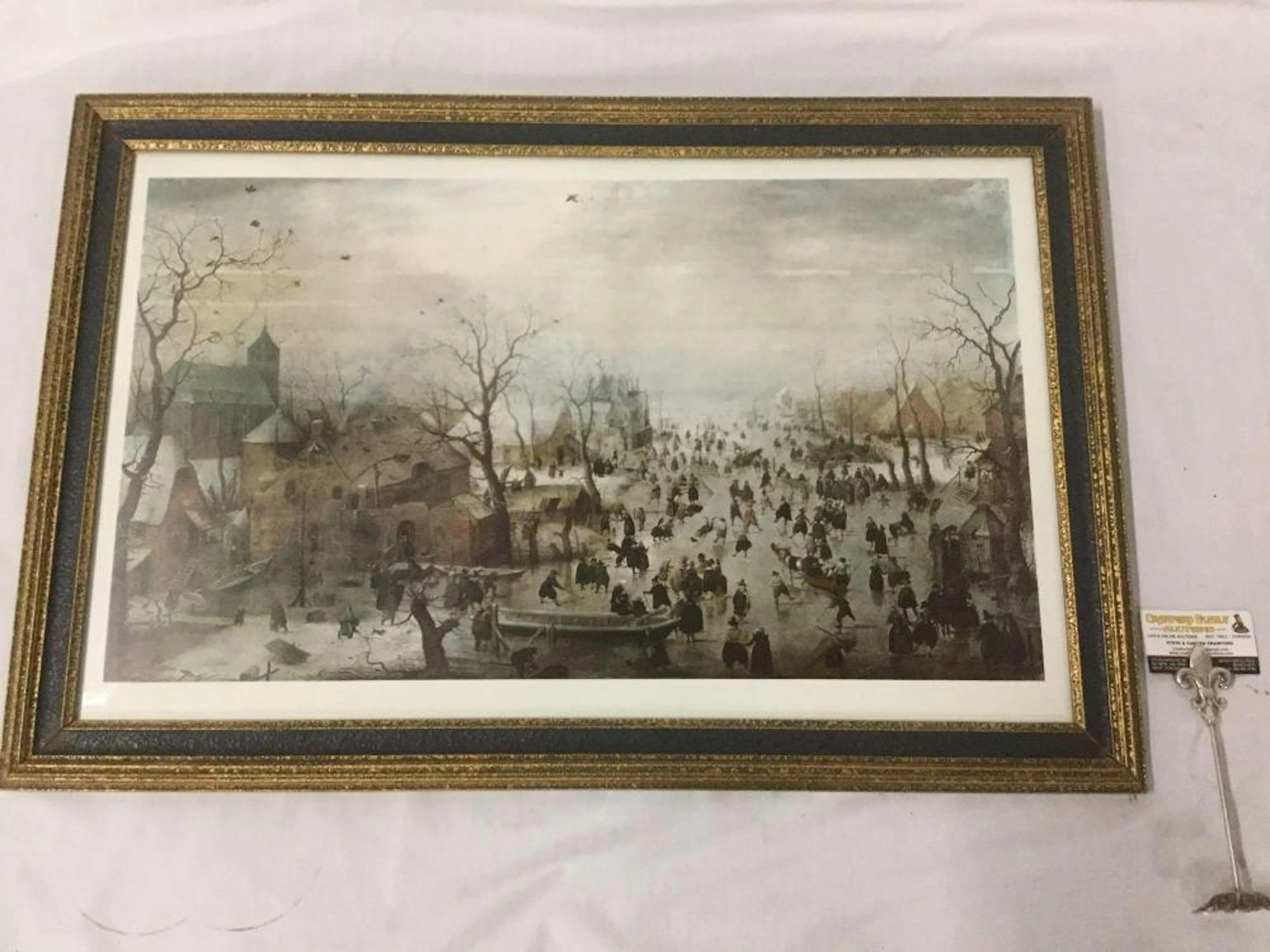 Vintage frame print - Winter Scene by Hendrick Avercamp...
