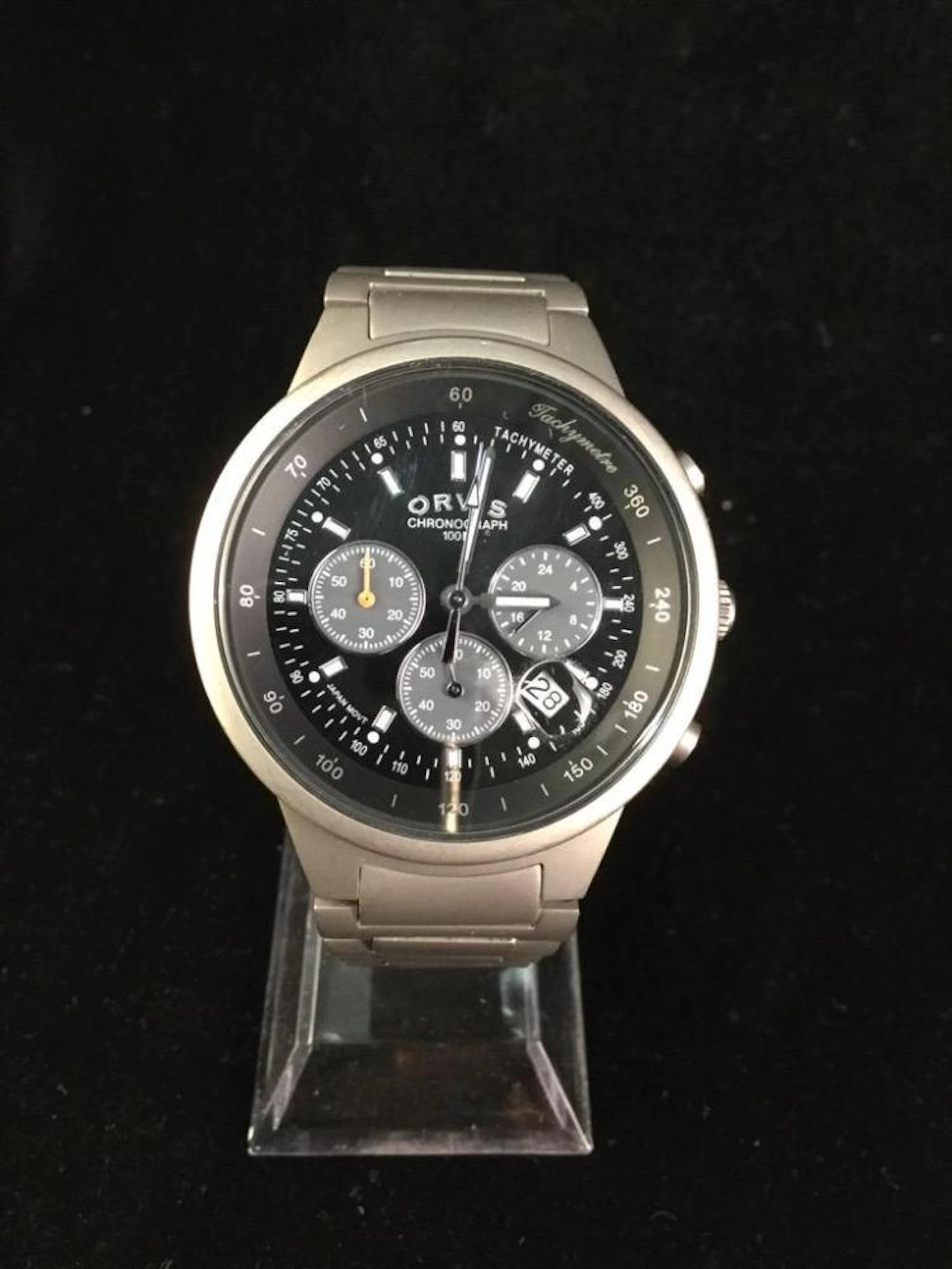 a Orvis tachymeter wrist watch in good condition, needs battery
